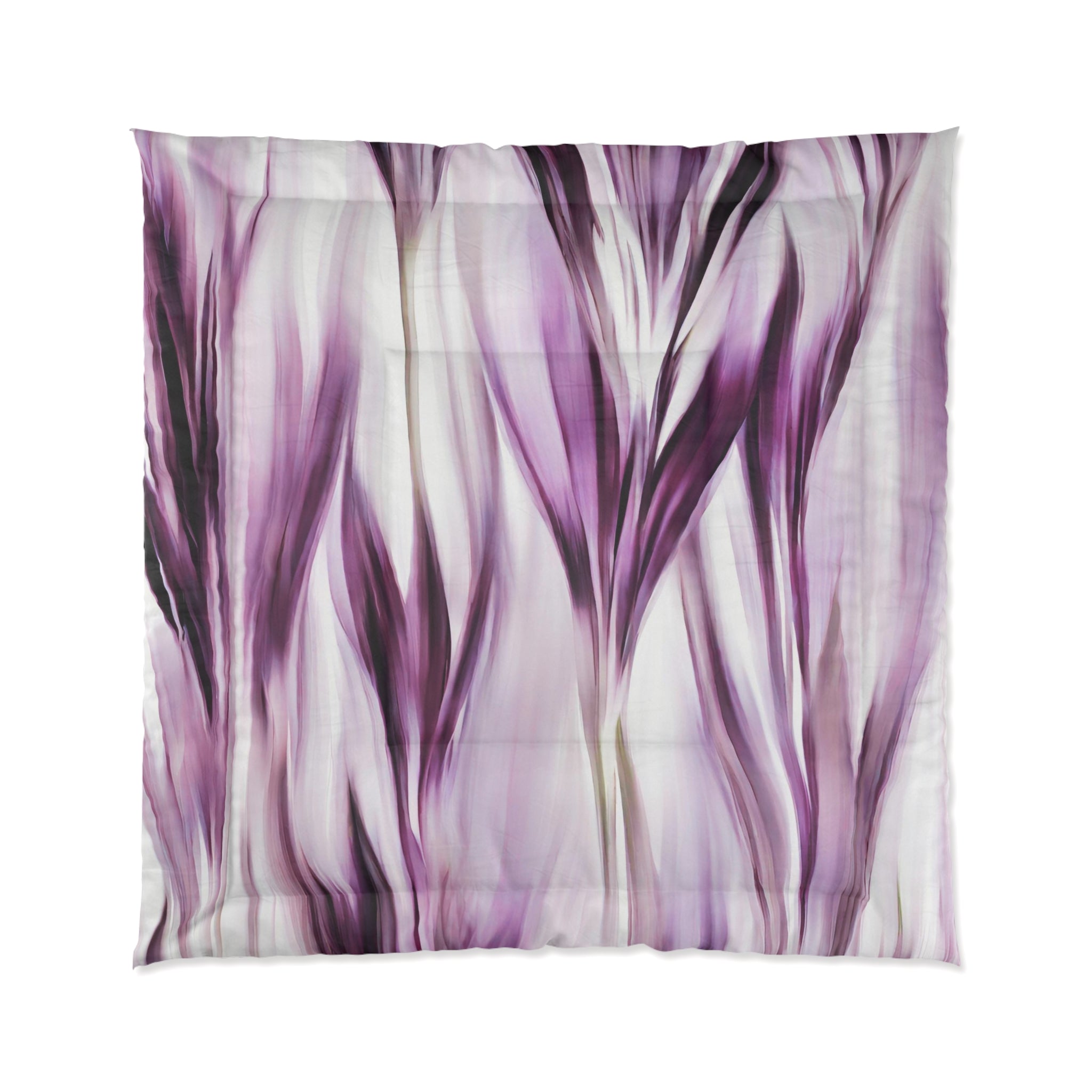 Abstract Bedding Comforter | Violet Pink Purple, White