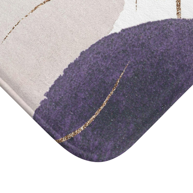Abstract Bath Mat, Kitchen Mat | Blush Pink, Lavender Purple Mat