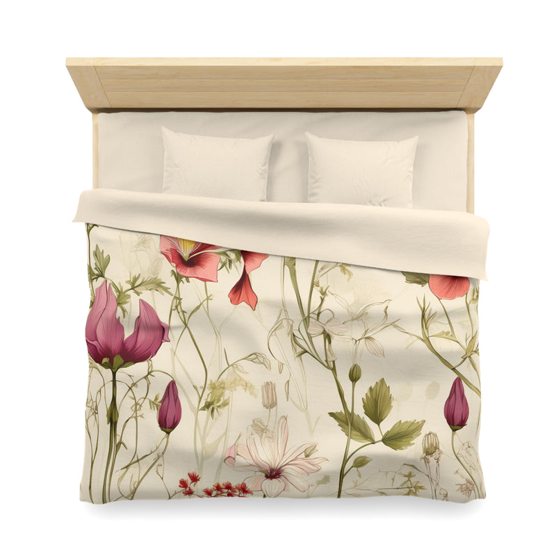 Floral Duvet Cover | Beige, Pink, Sage Green Bedding Duvet Cover
