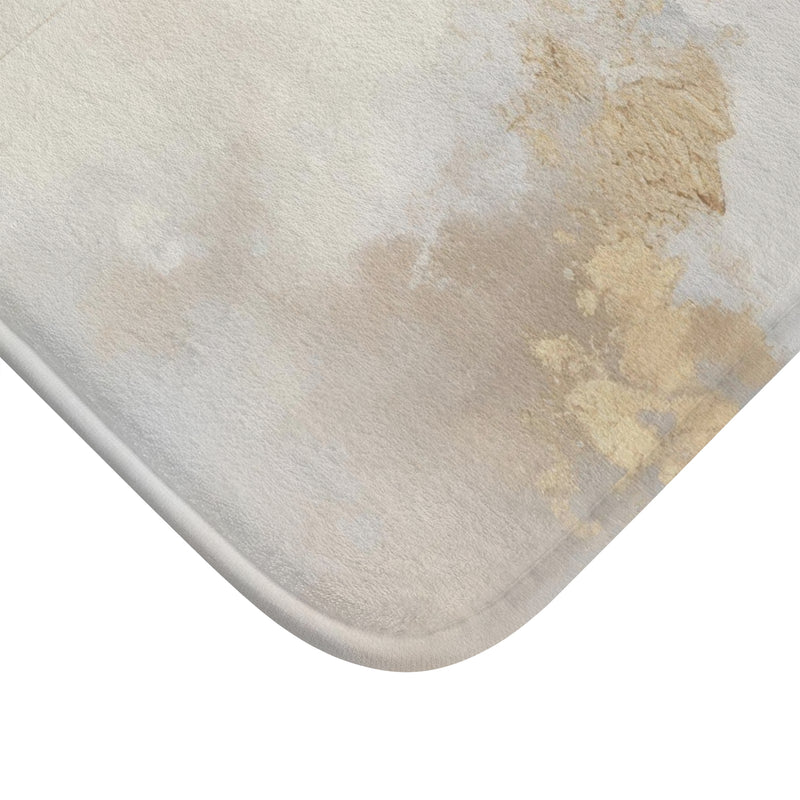 Boho Bath, Kitchen Mat | Modern Beige Grey Ombre, Muted Gold Floor Rug