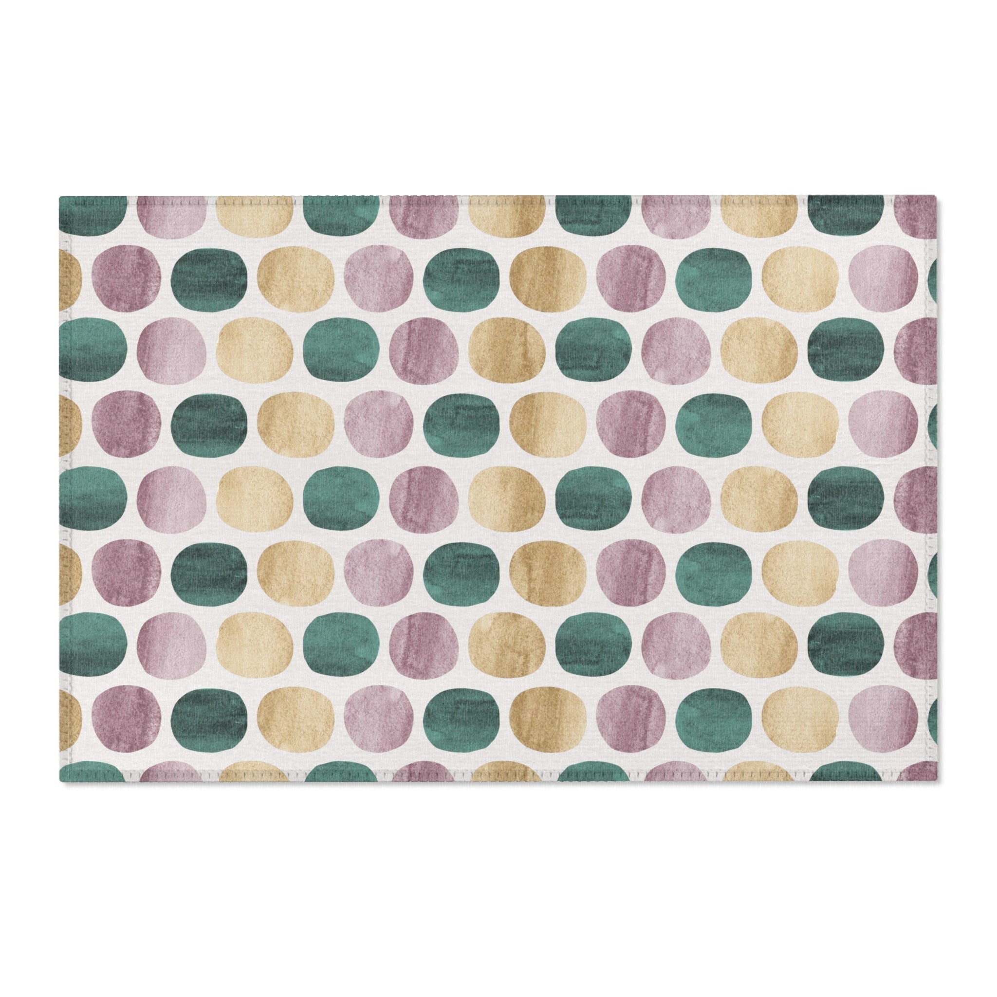 Abstract Boho Area Rug | Watercolor Fade, Lilac Green Beige