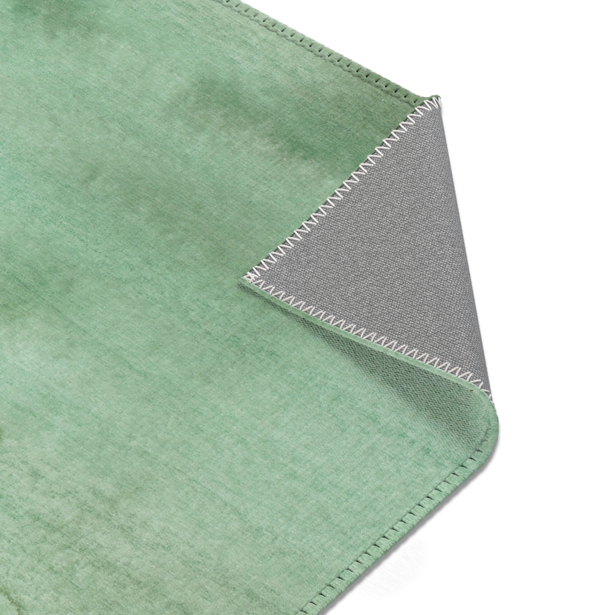 Boho Area Rug | Sage Green, Watercolor Ombre