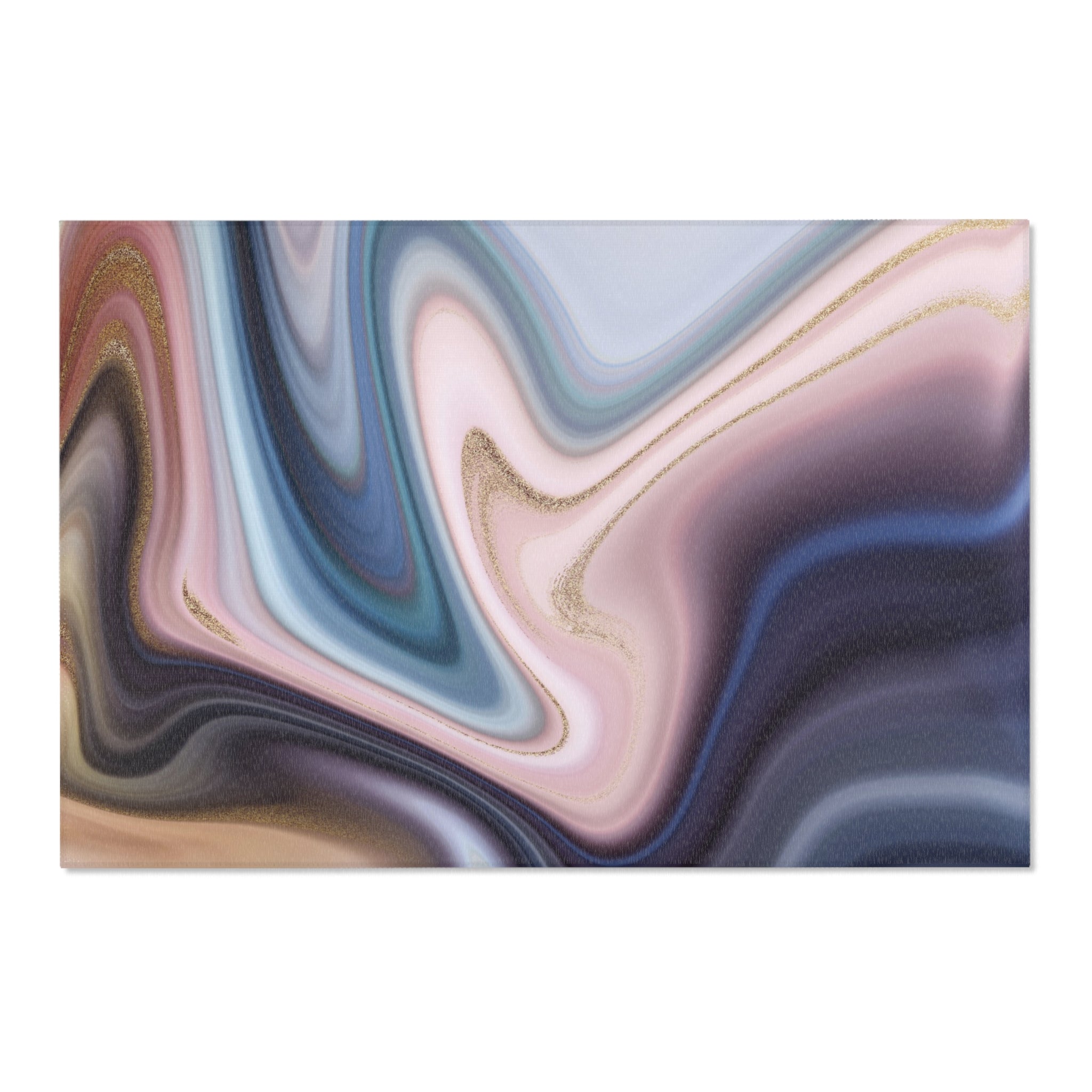Abstract Area Rug | Colorful Blue Blush Pink Grey Purple