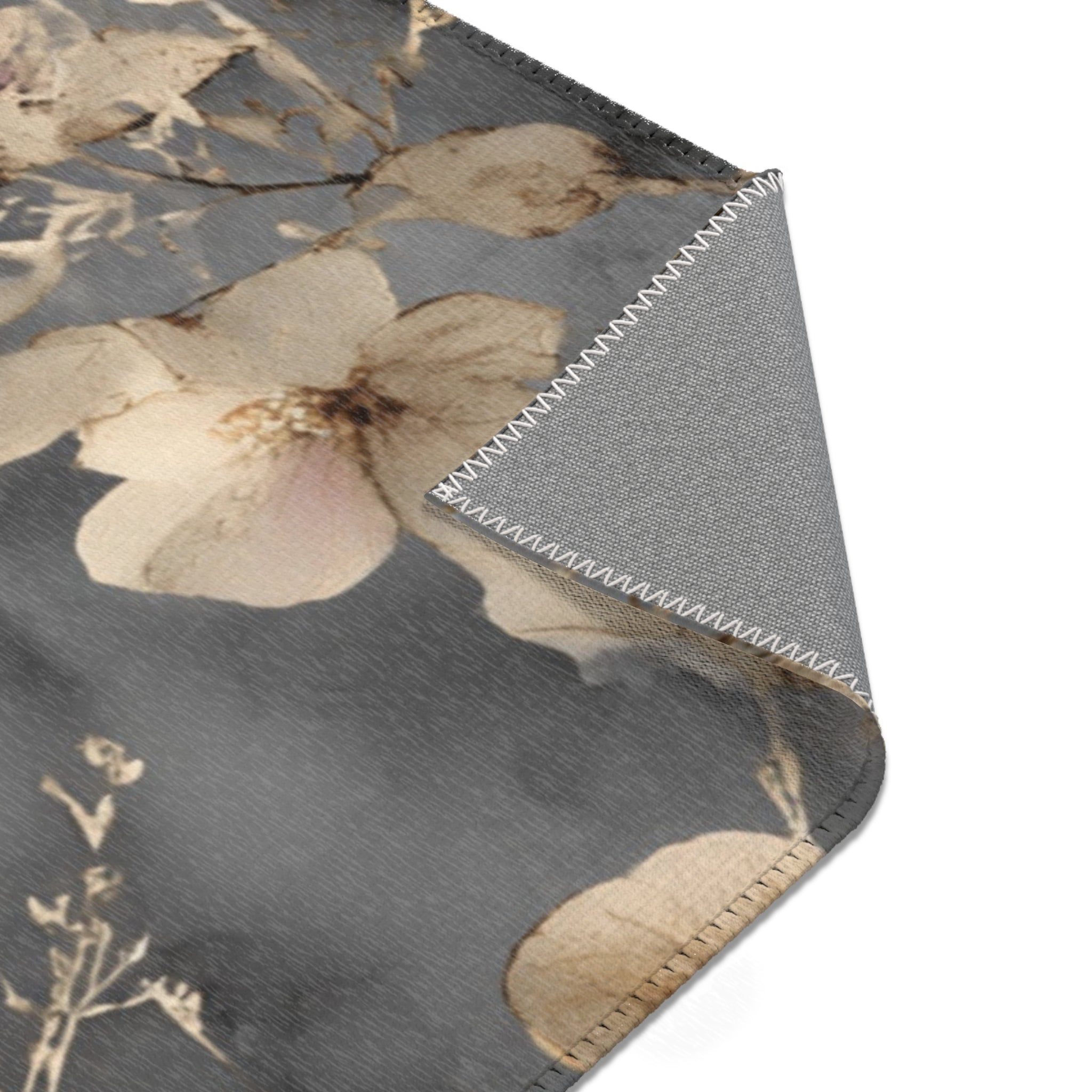 Abstract Area Rug | Floral Grey Beige Watercolor Artsy Rug