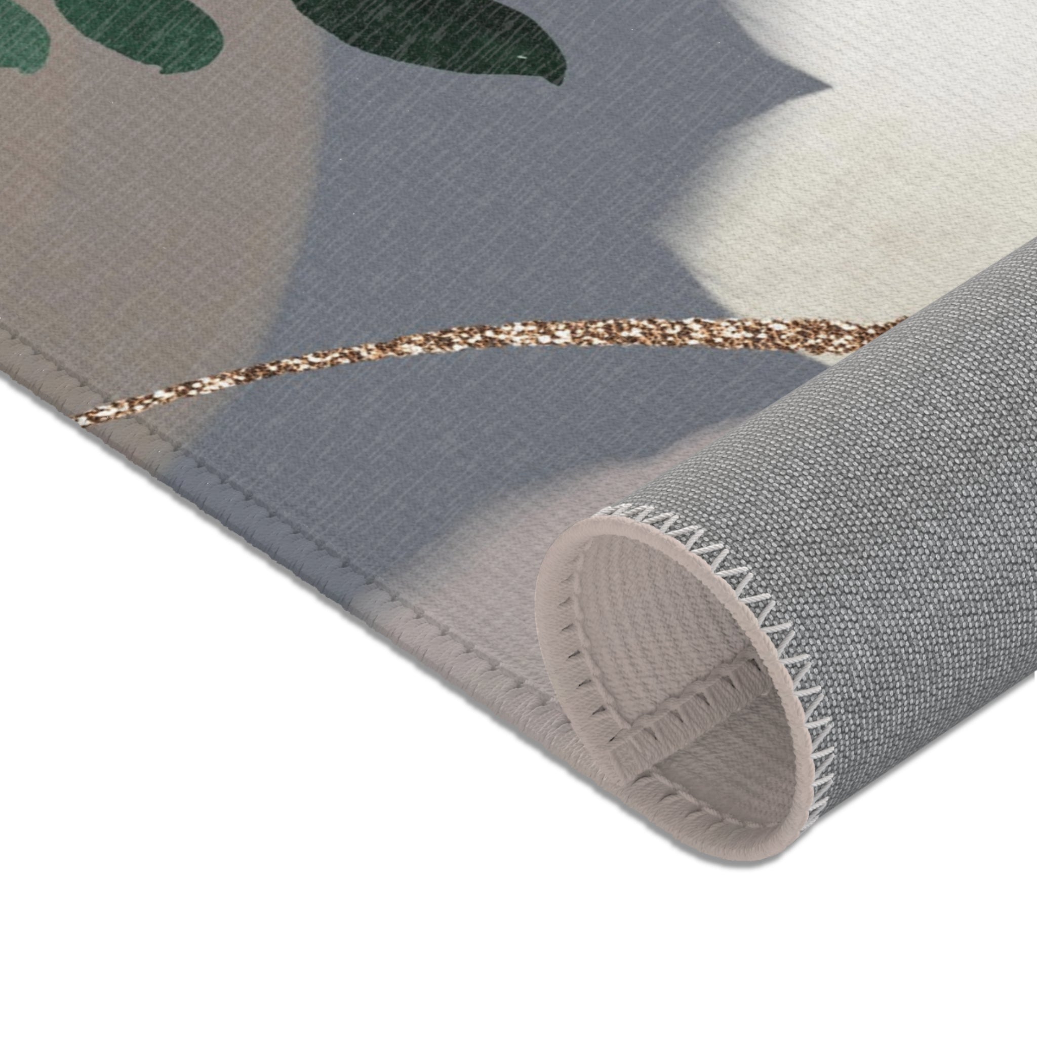 Abstract Area Rug | Earthy Grey Beige Watercolor Artsy Rug