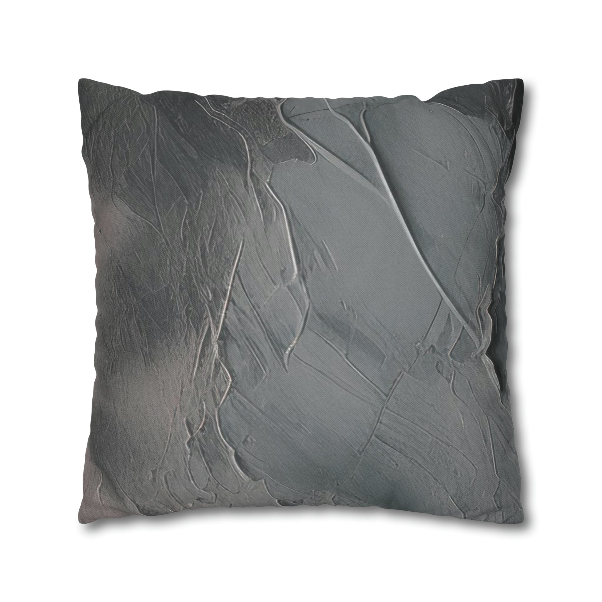 Abstract Pillow Cover | Slate Grey, Blush Pink