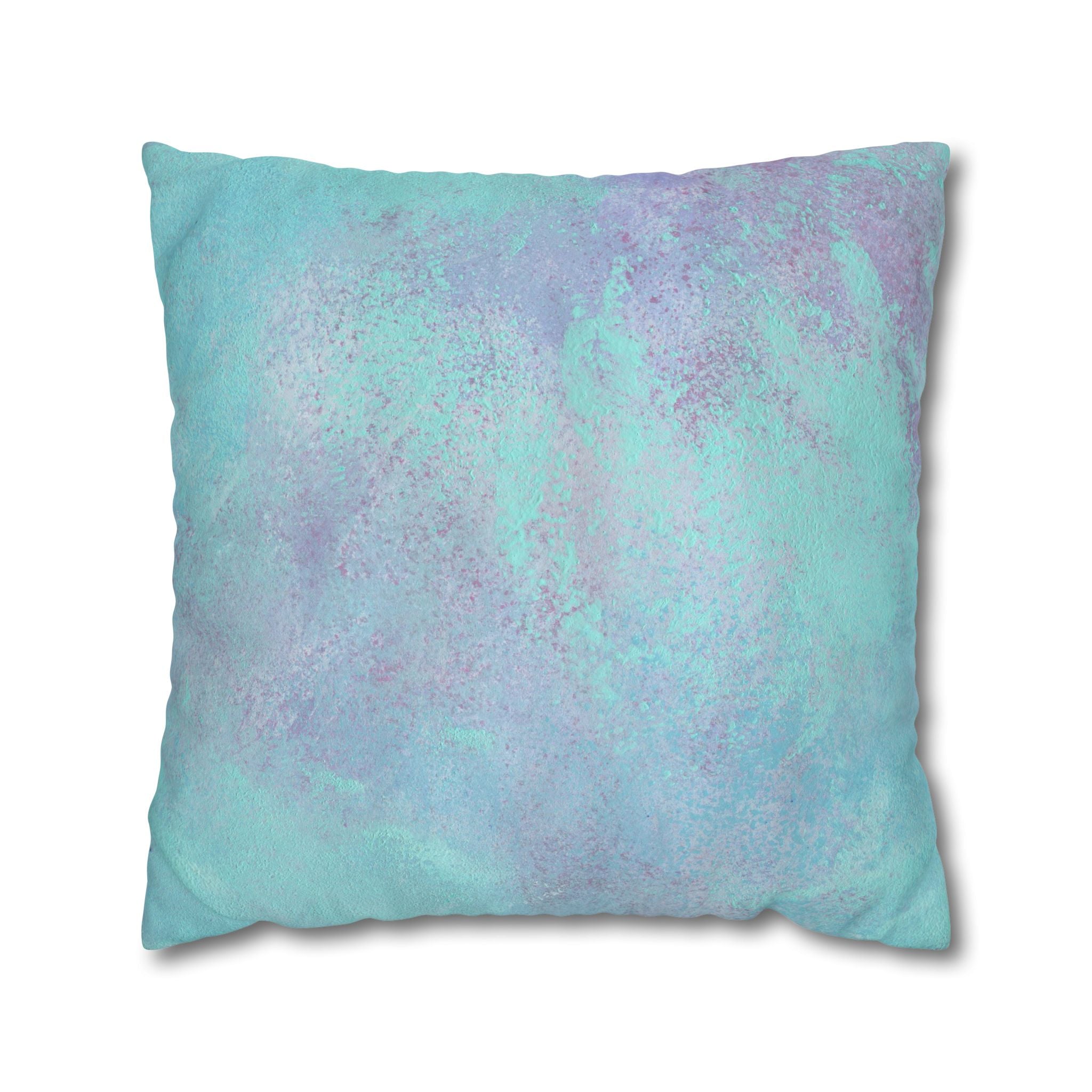 Square Poly Canvas Pillowcase | Mint Teal Turquoise, Lavender