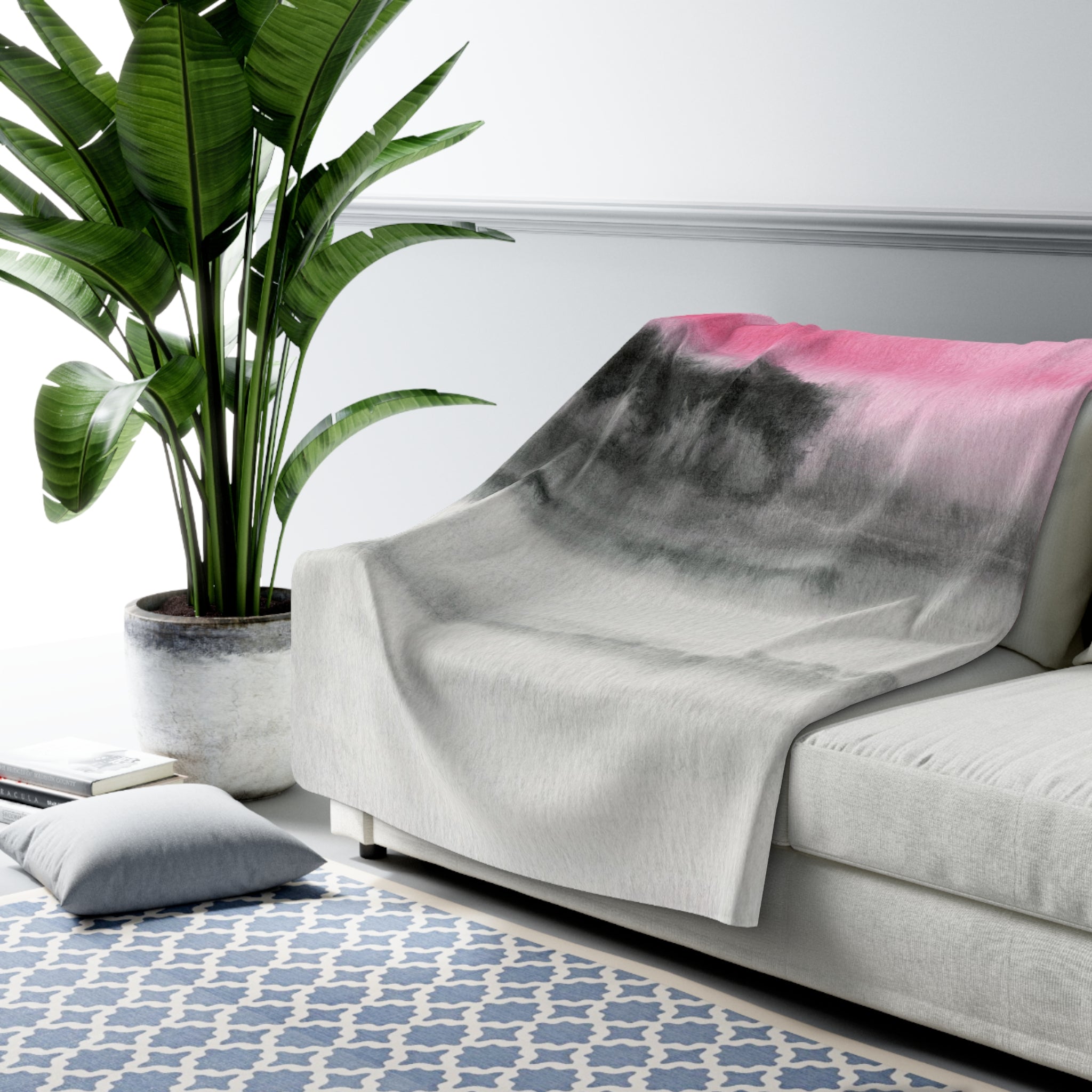 modern abstract cozy blanket