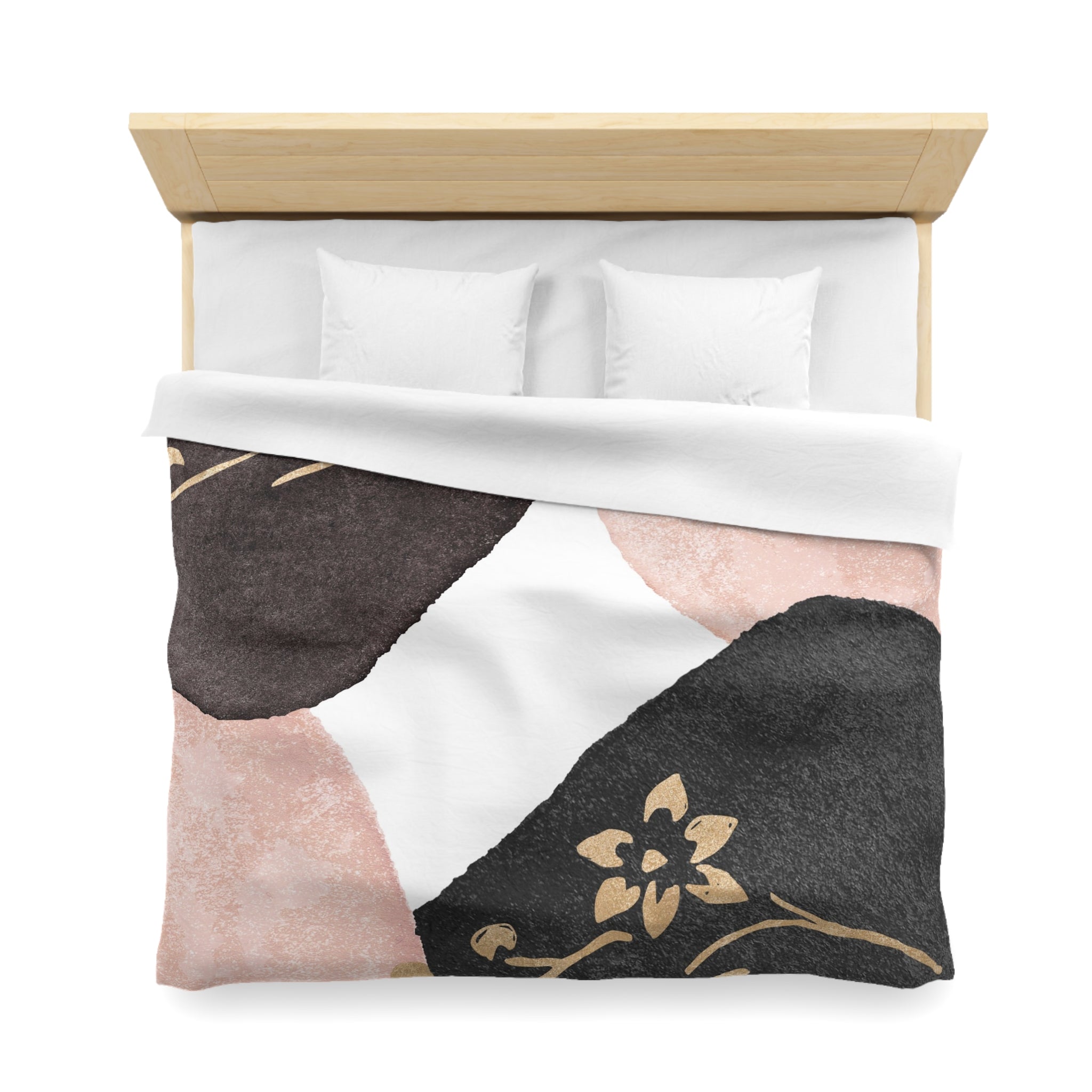 Abstract Duvet Cover | Grey, Blush Pink