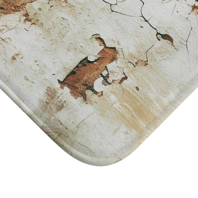 Rustic Boho Bath Mat, Kitchen Mat | Wooden Fade Print