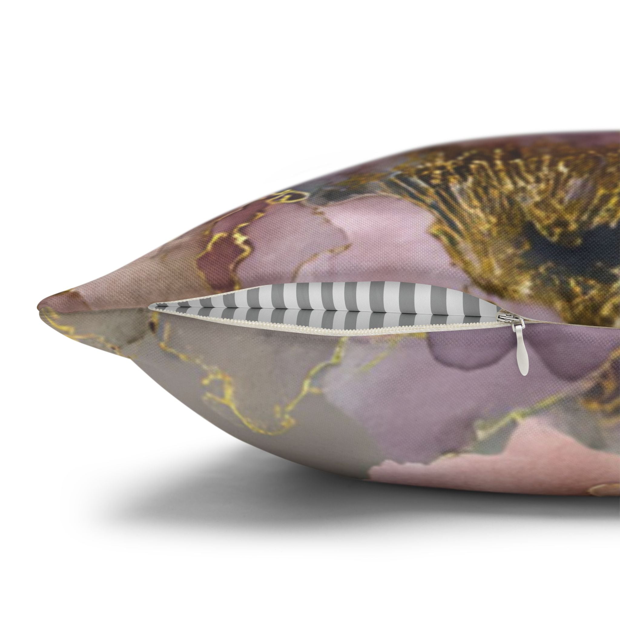Botanical Watercolor Throw Pillow Cover | Mauve Blossom