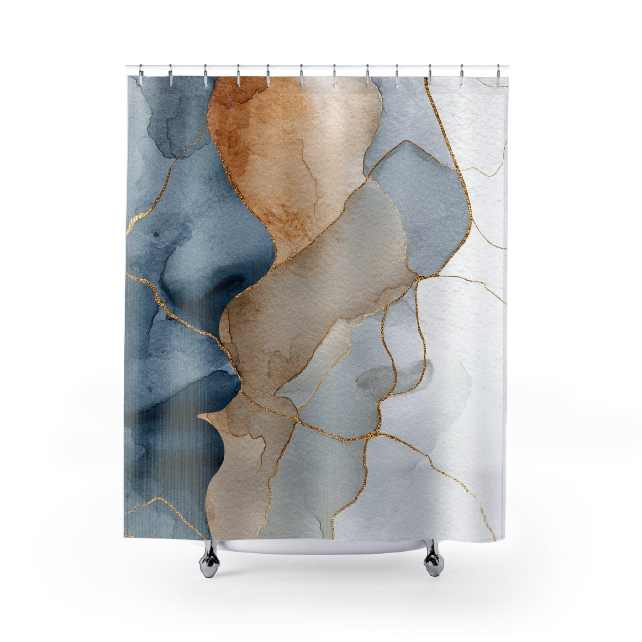 Avant Garde Shower Curtain | Abstract Watercolor Bathroom Decor