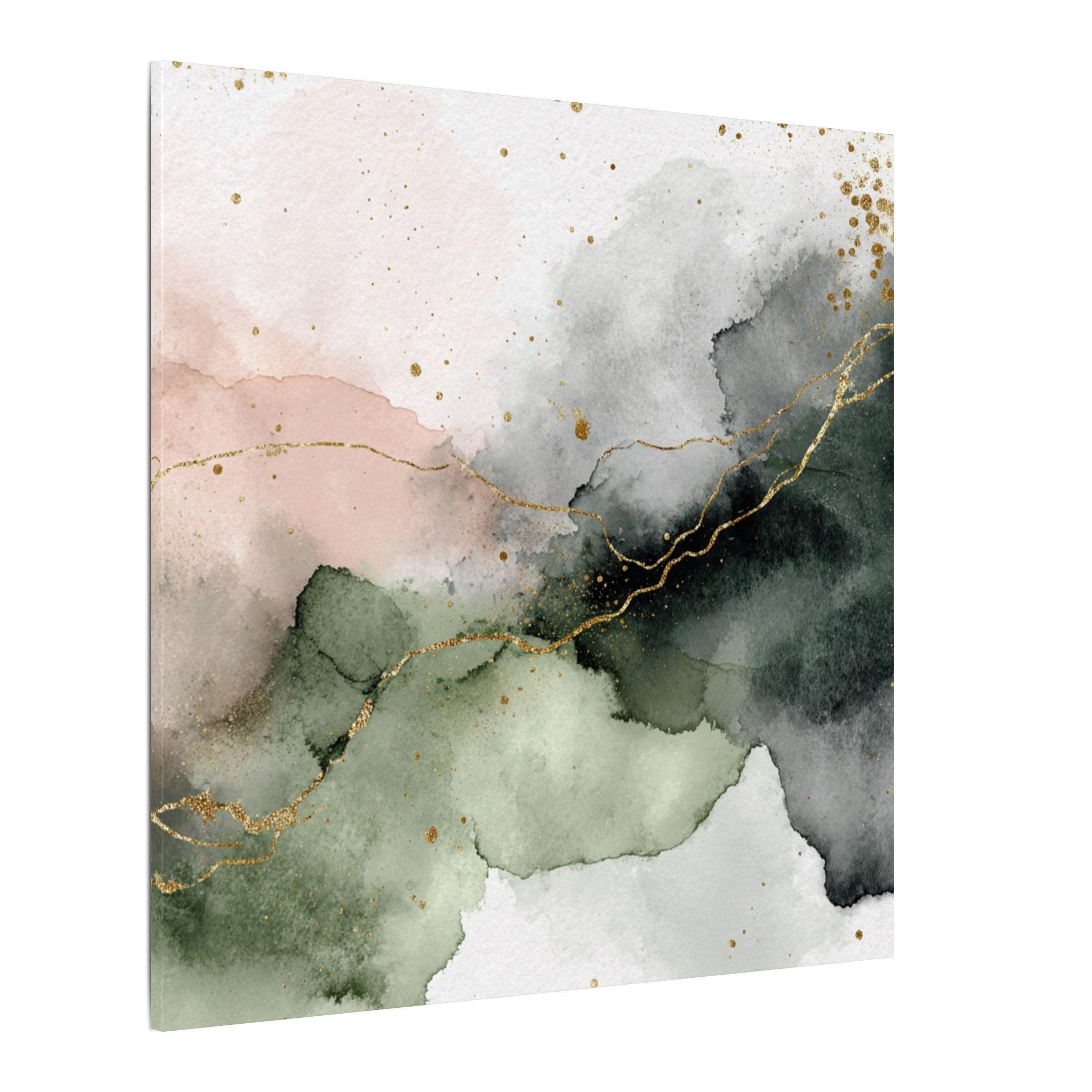 Abstract Neutral Wall Art Print | Boho Earthy Home Decor | Green, Blush Pink Modern Organic Art