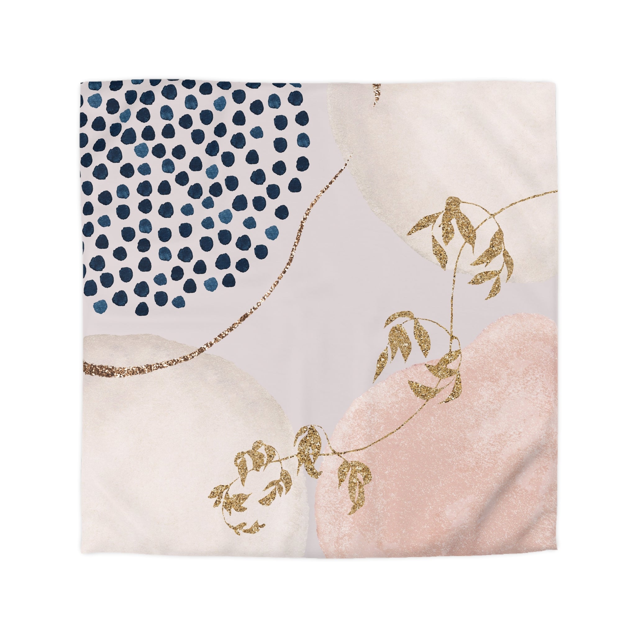 Abstract Duvet, Pillow Cover | Blush Pink Beige Blue Bedroom Decor