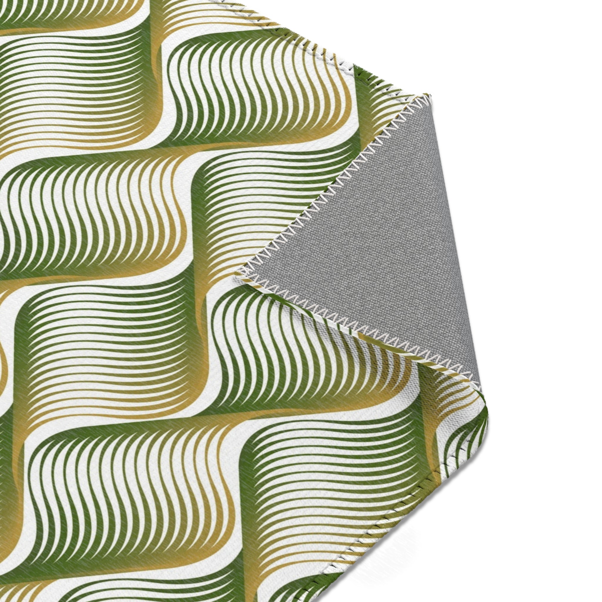 Abstract Large Area Rug | Green Pattern Rug