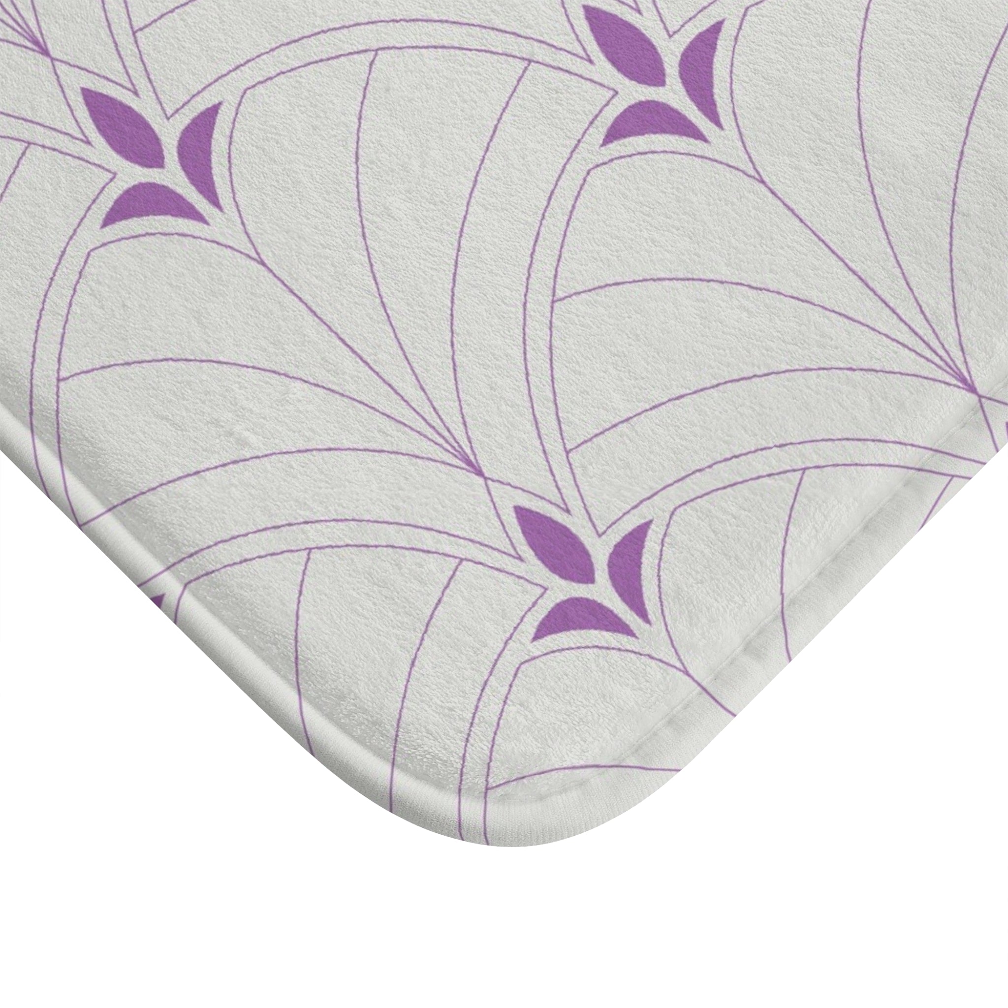 Art Deco Kitchen, Bath Mat | Grey Purple