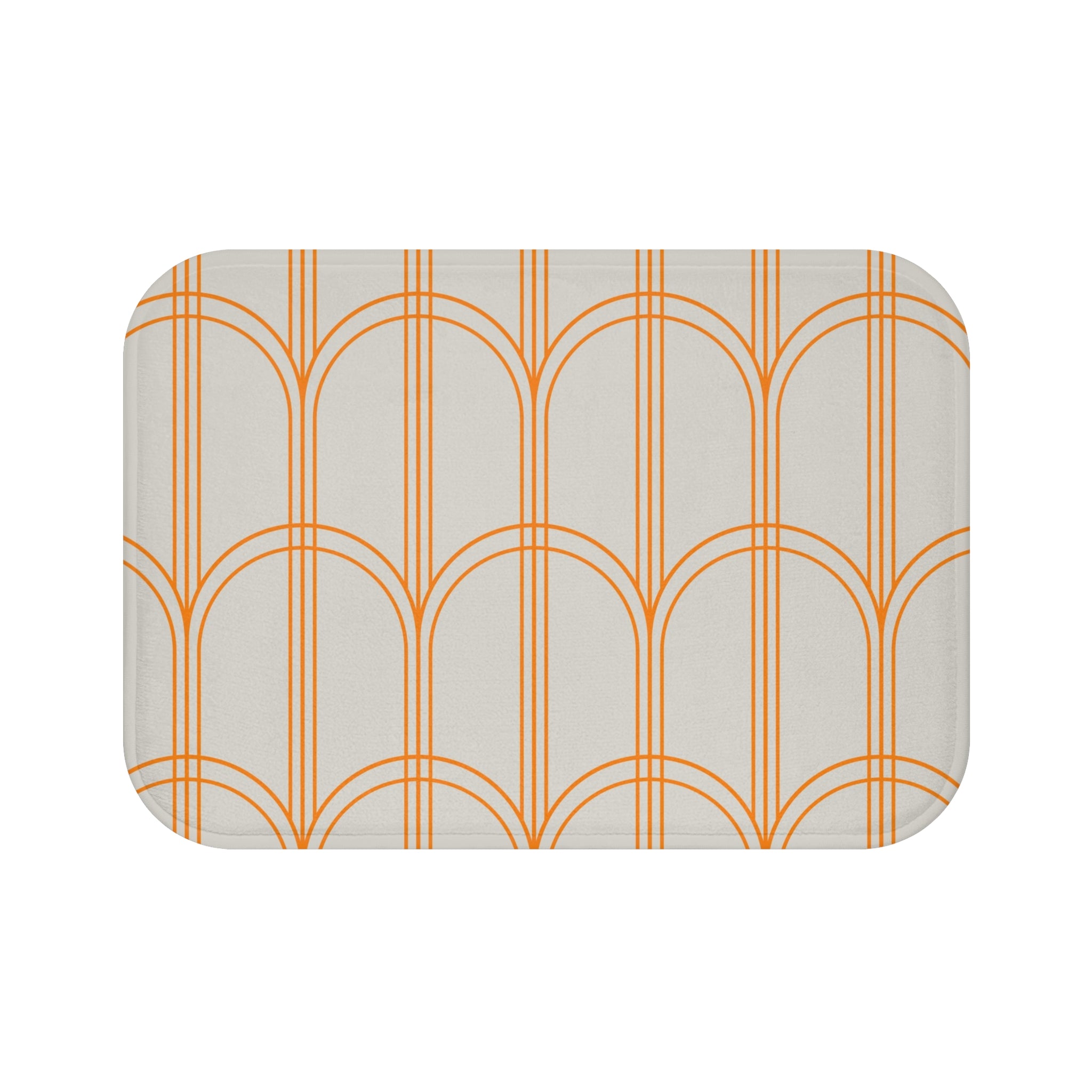 Art Deco Kitchen, Bath Mat | Grey Orange Arches