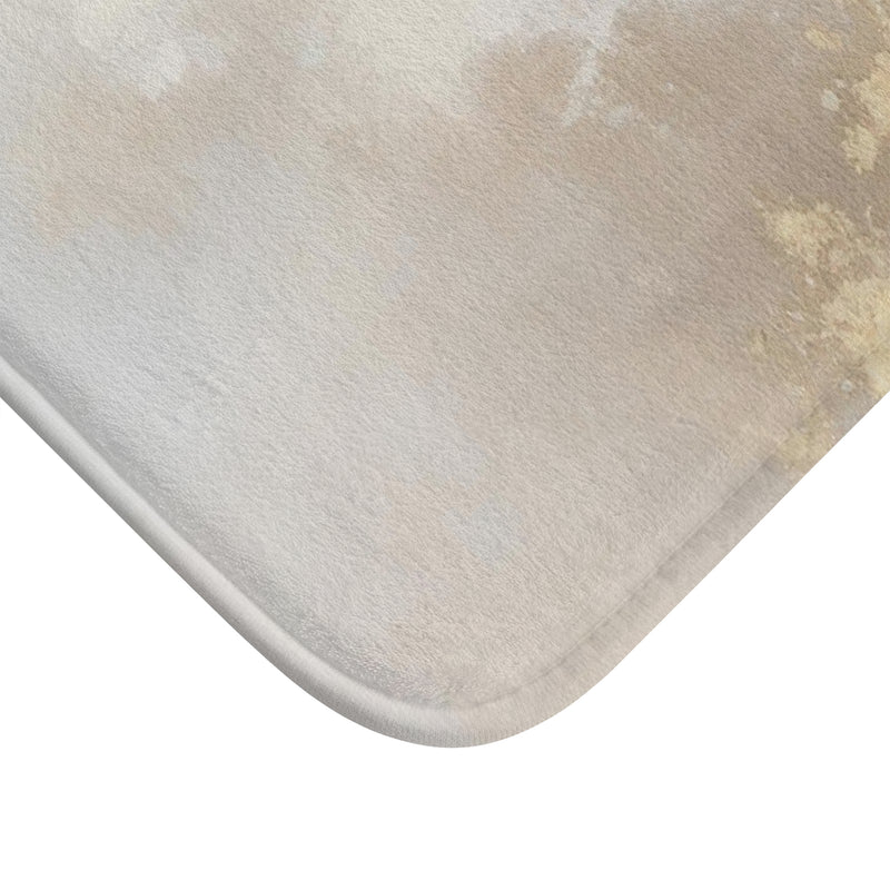Boho Bath, Kitchen Mat | Modern Beige Grey Ombre, Muted Gold Floor Rug