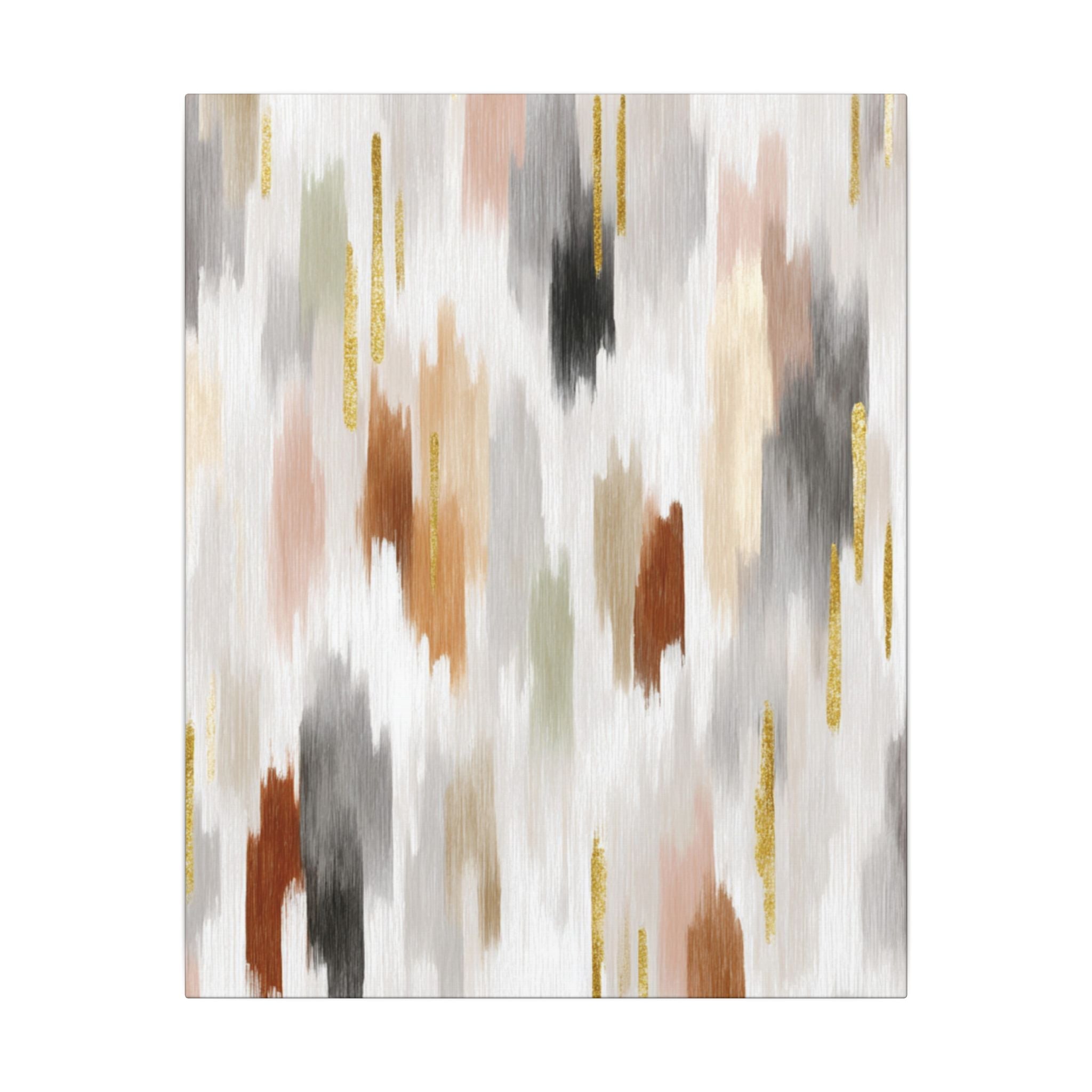 The image is an abstract painting with a variety of colors and brushstrokes, creating a dynamic and visually interesting composition.