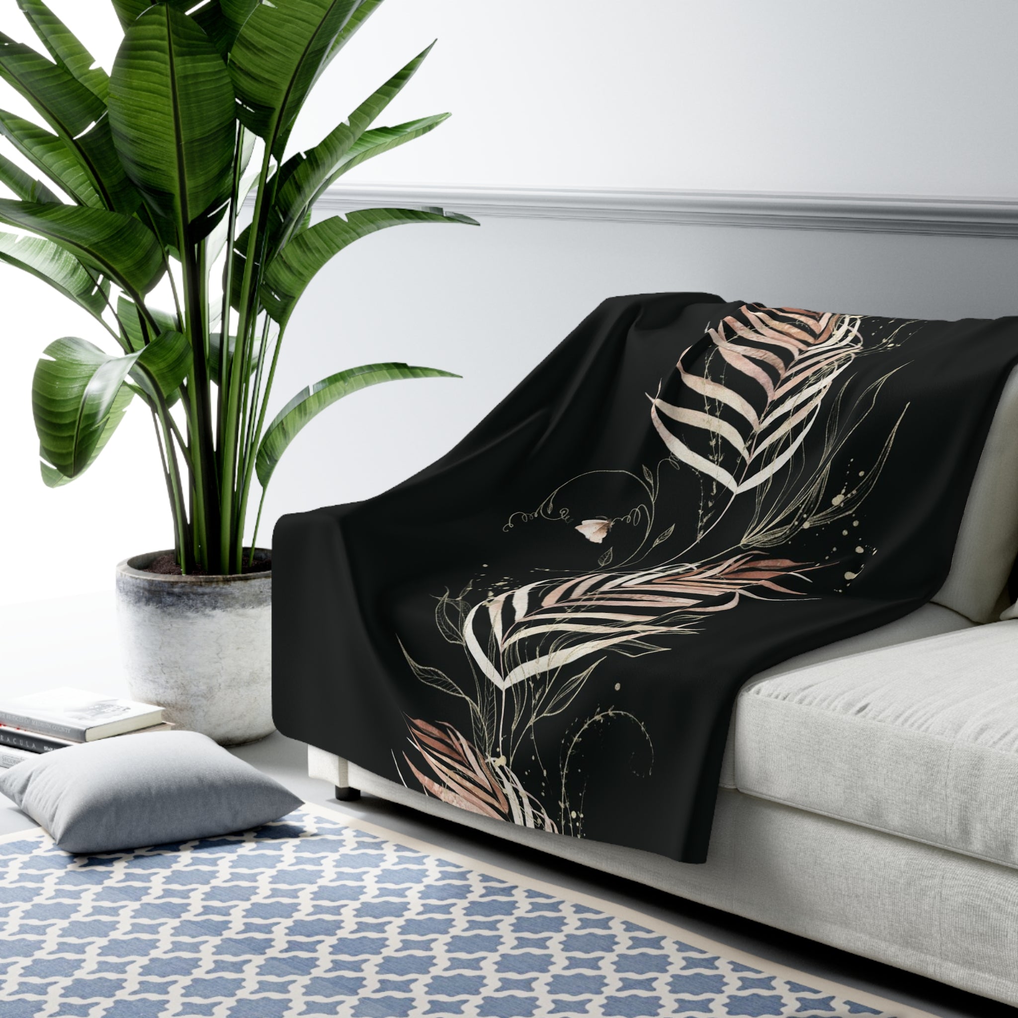 modern abstract cozy blanket