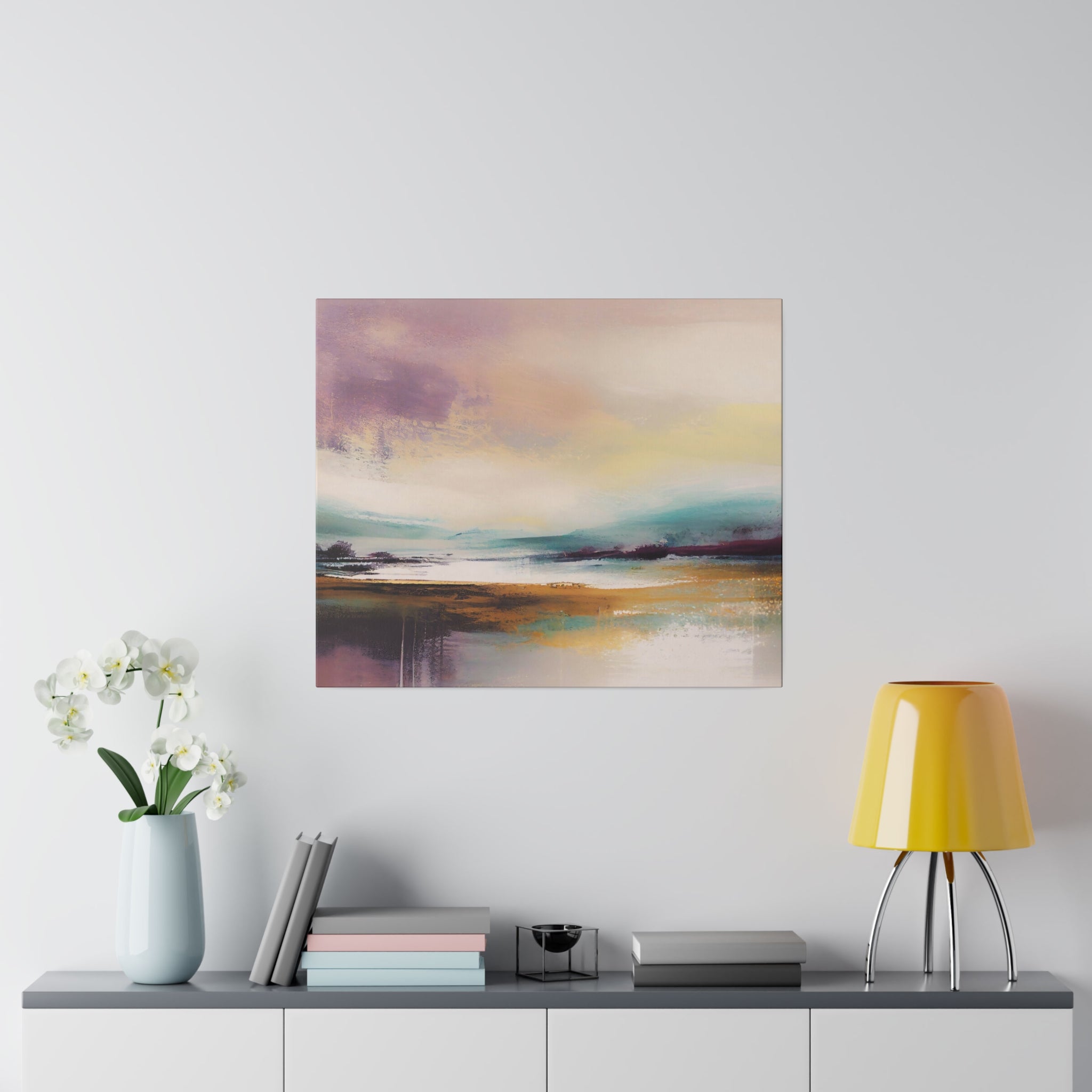 Canvas Wall Art | Earthy Beige Lavender Purple Wall Artwork