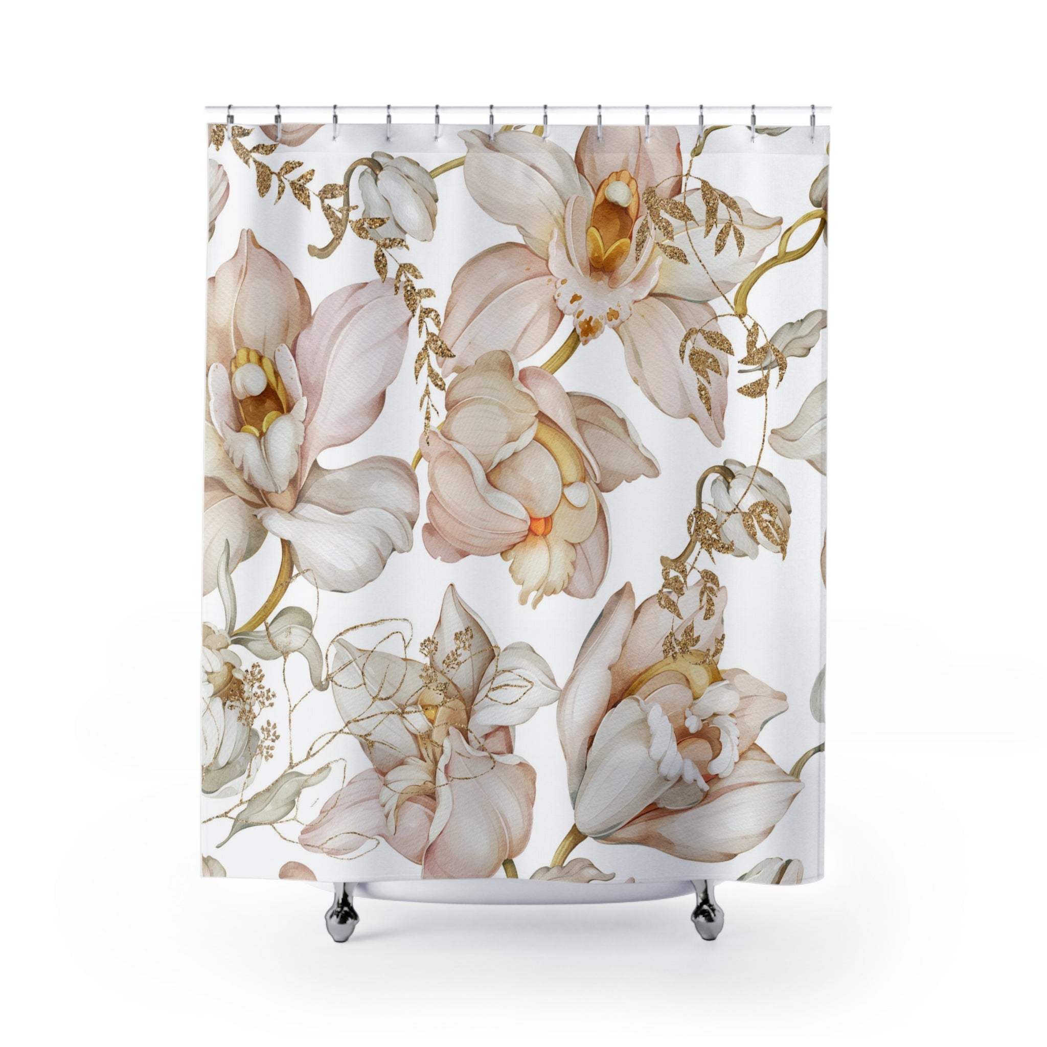 modern boho fabric shower curtain