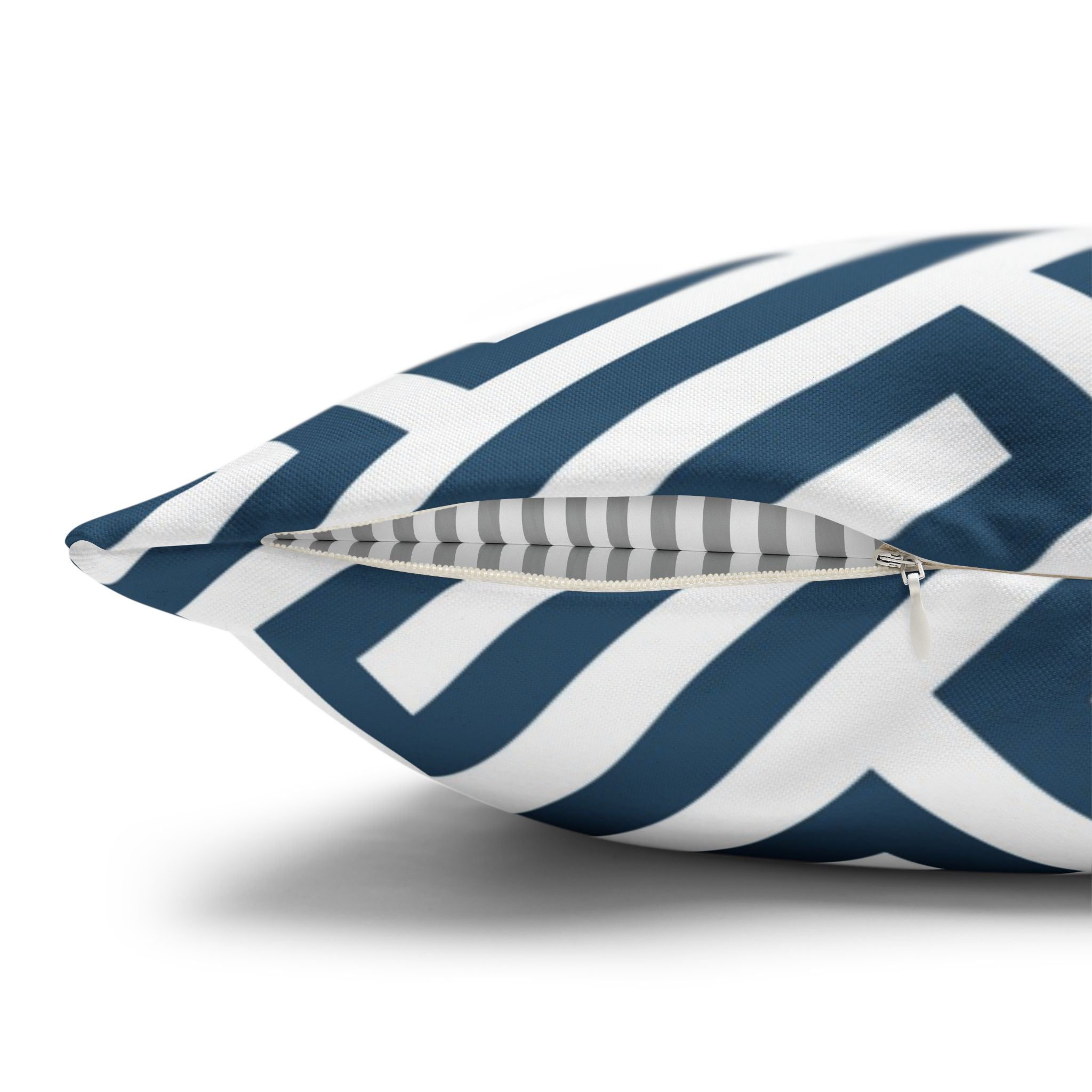 Geometric Pillow Cover | Japanese Navy Blue White Pillowcase