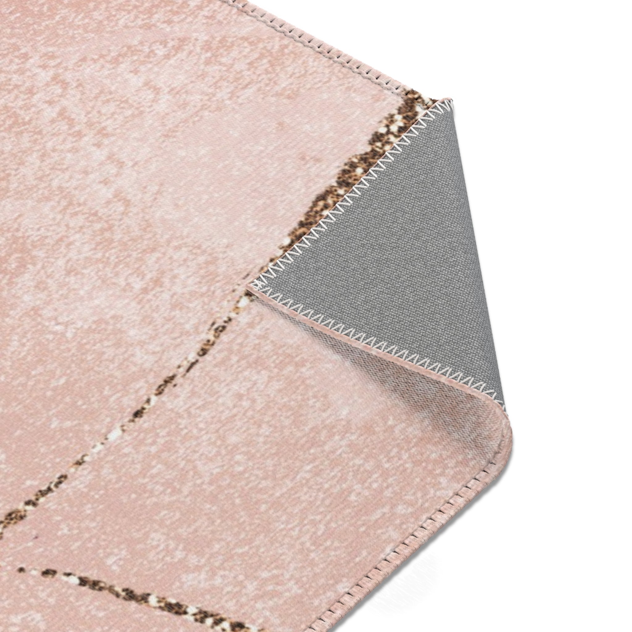 Abstract Area Rug | Watercolor Taupe Blush pink, Burnt Rust