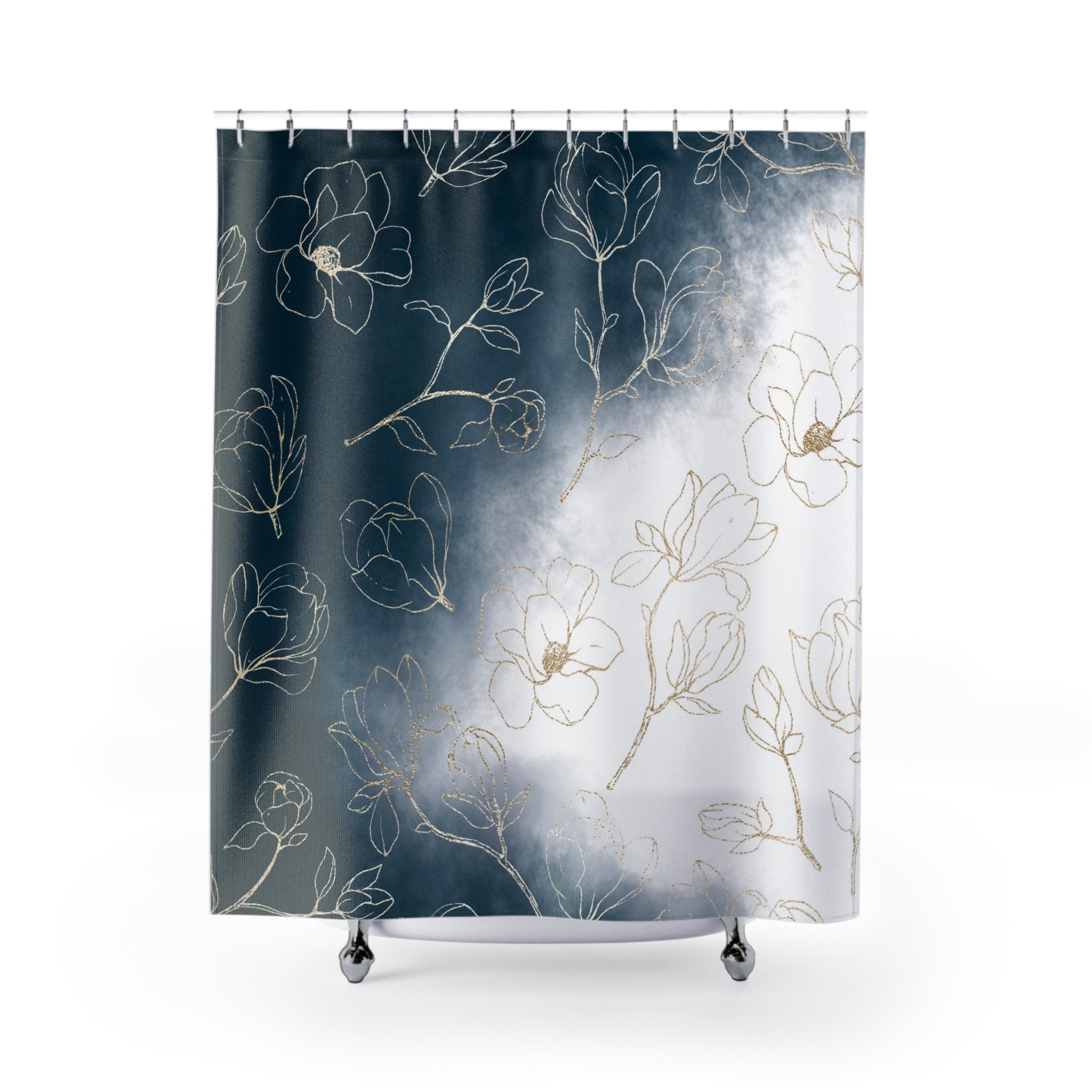 modern boho fabric shower curtain