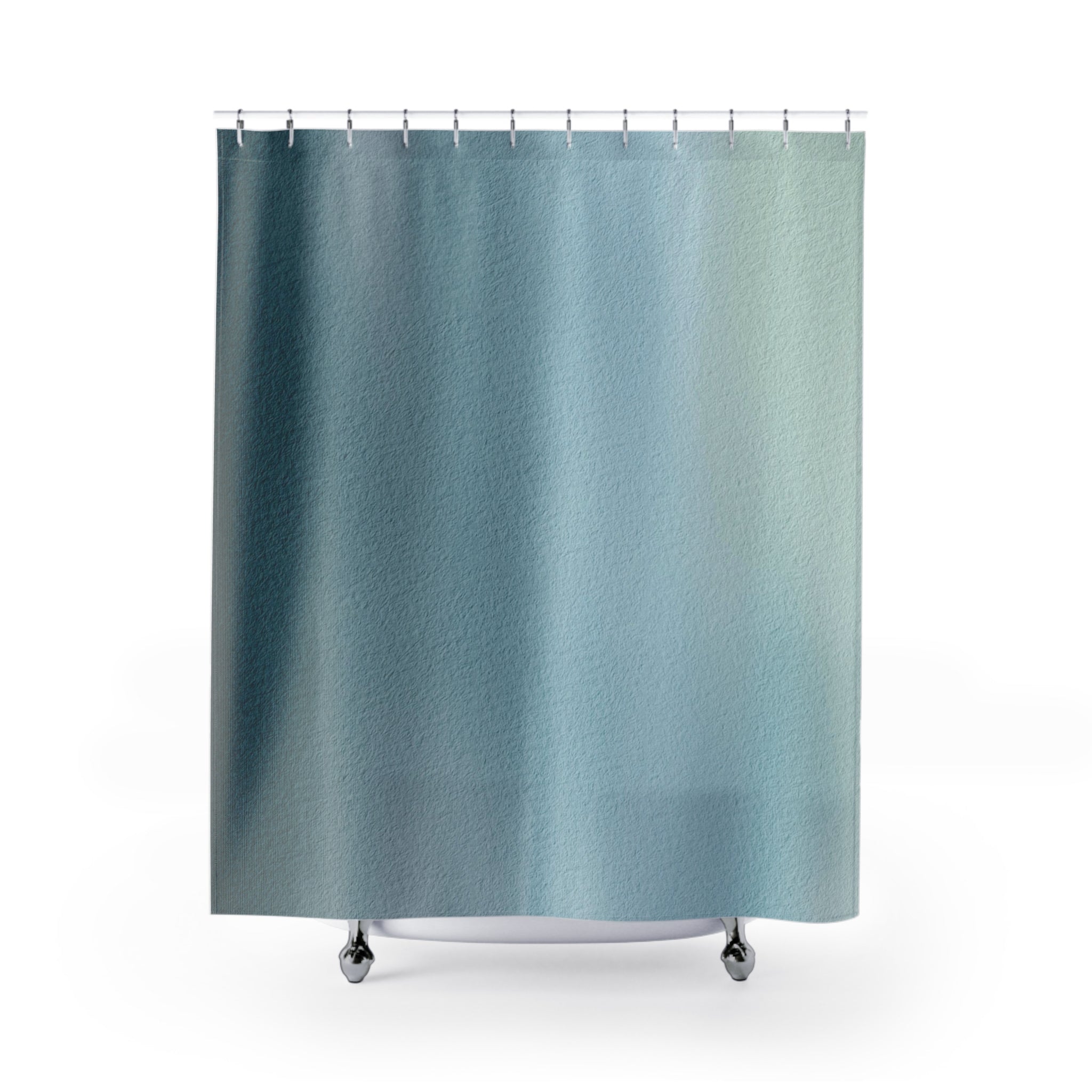 Boho Shower Curtain | Abstract Navy, Sky Blue Ombre