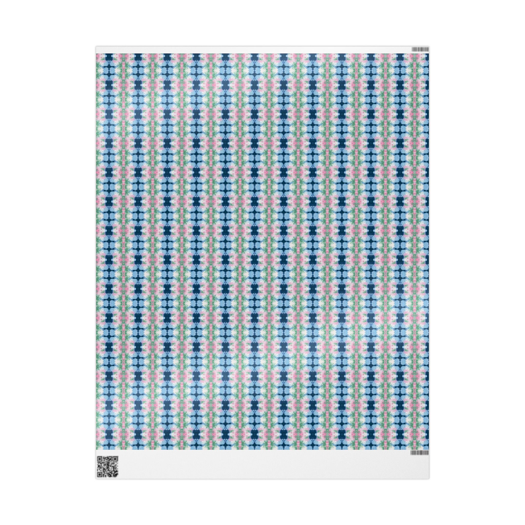 Abstract Wrapping Paper, Blue Pink Gift Wrapping for the Holidays, Birthdays
