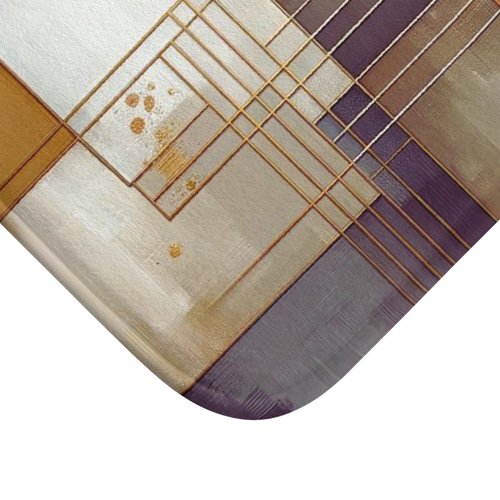 Abstract Bath Mat | Pastel Beige White Green Pink Kitchen Mat