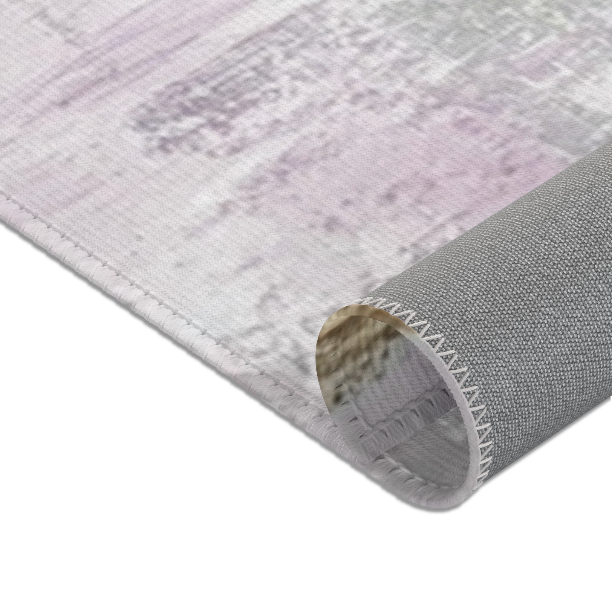 Rustic Abstract Area Rug | Lavender Purple Grey Watercolor Artsy Rug