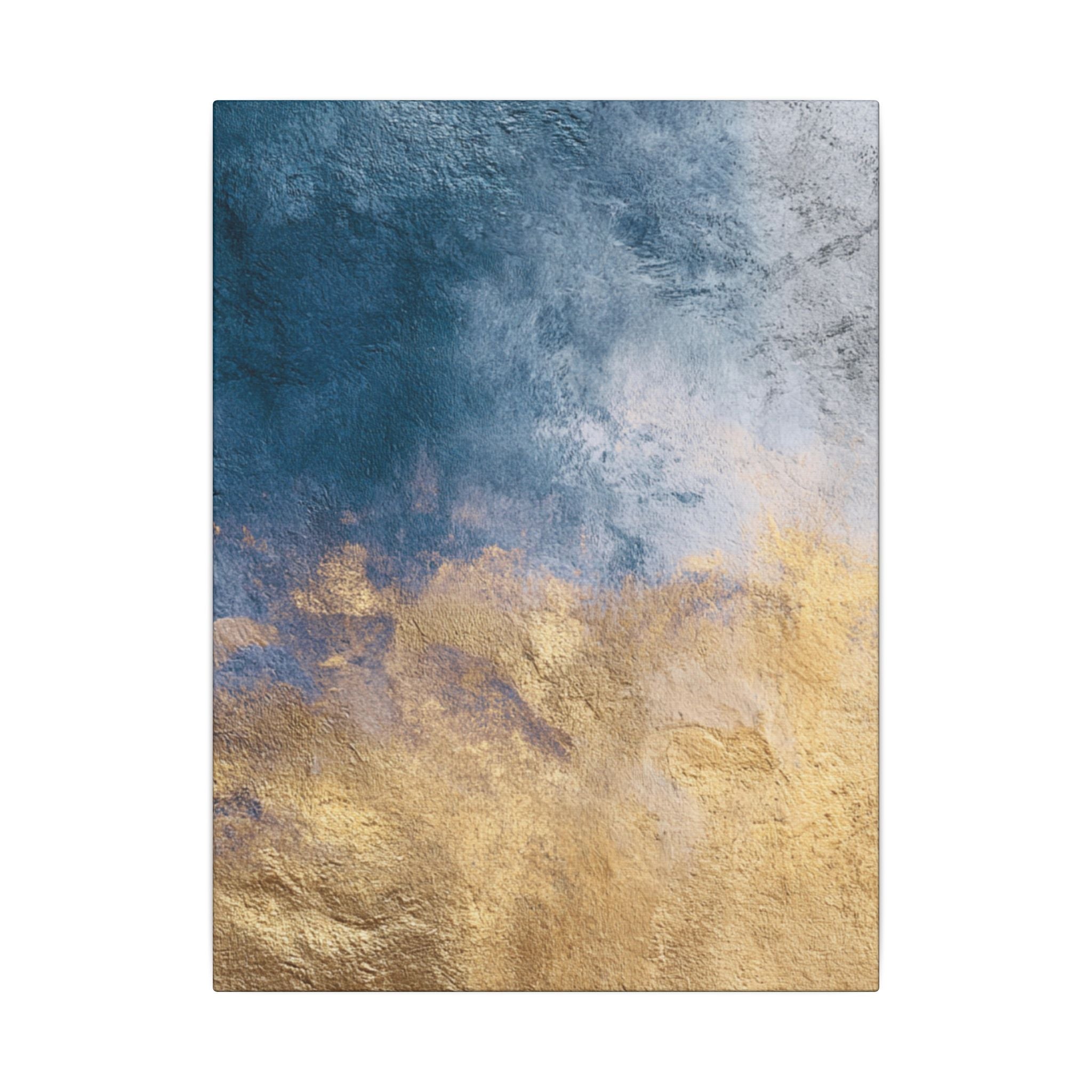 Abstract Neutral Wall Art Print | Boho Earthy Home Decor | Blue, Muted Gold Modern Organic Art