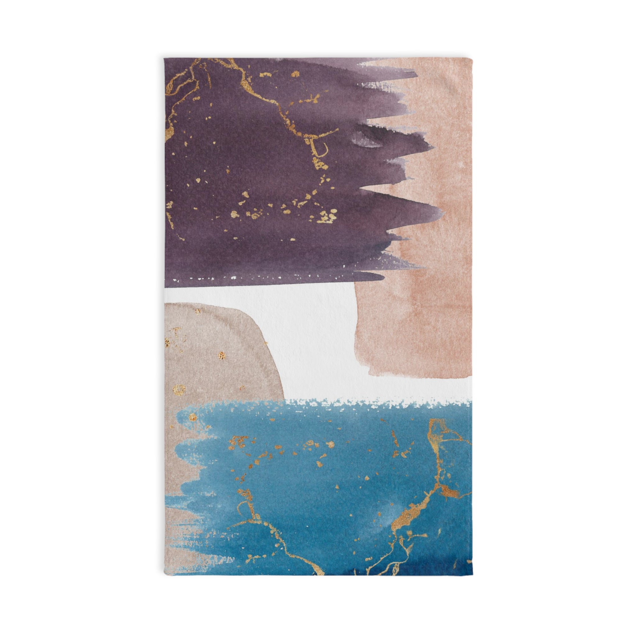 Abstract Kitchen, Bath Hand Towel | Mauve Purple, Blue Beige