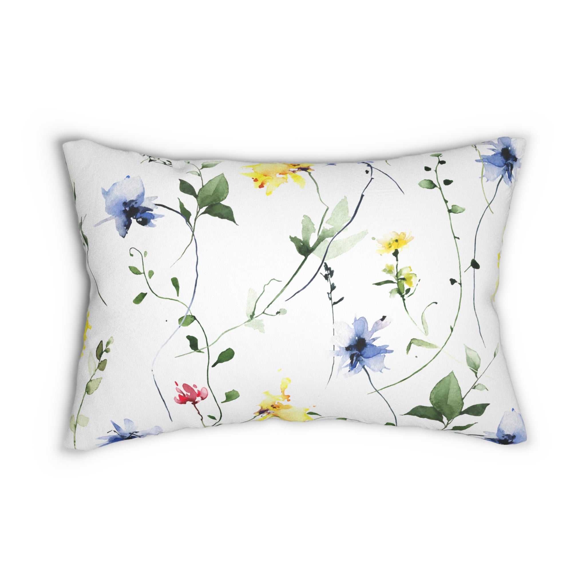 Floral Lumbar Pillow | Colorful Wildflowers