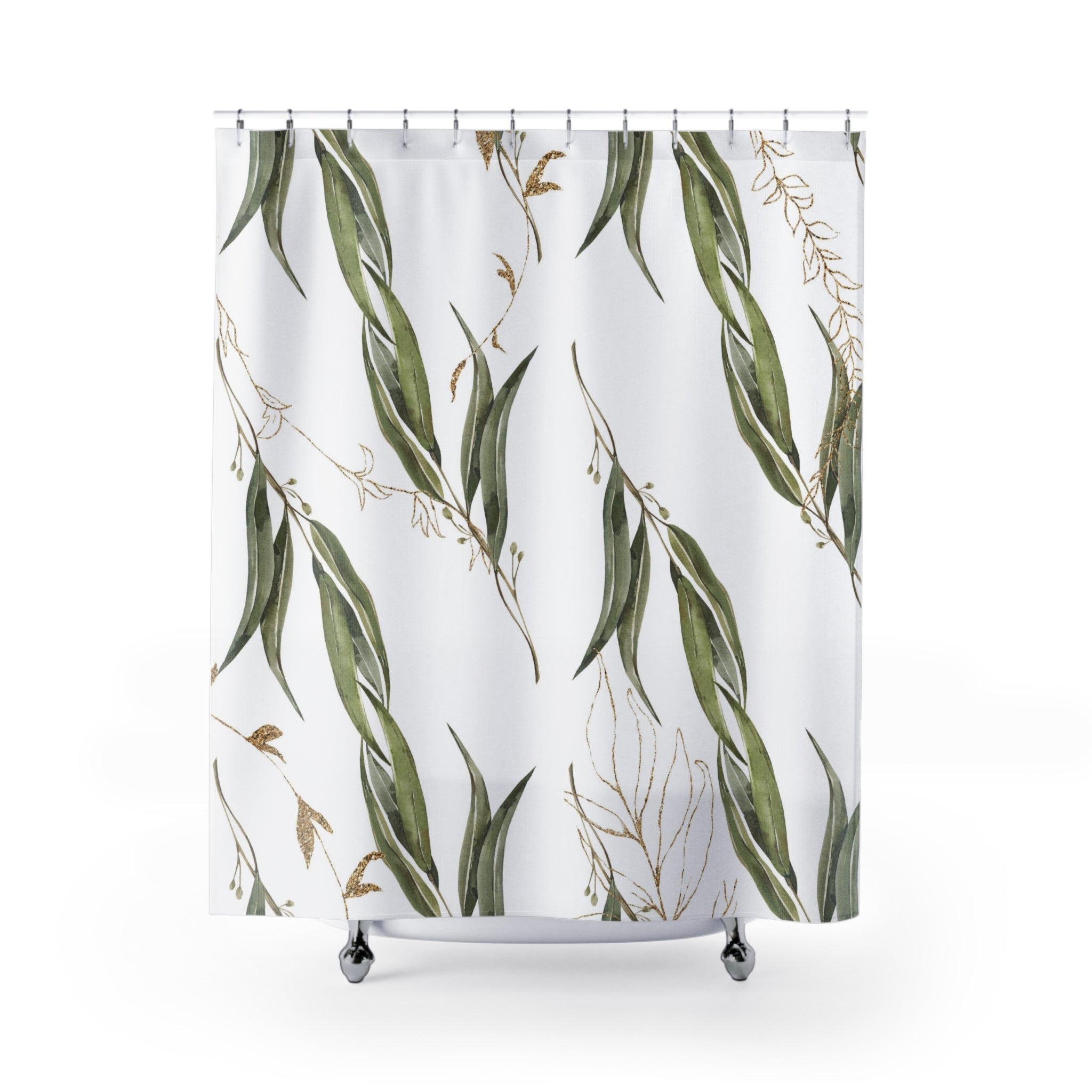 modern boho fabric shower curtain