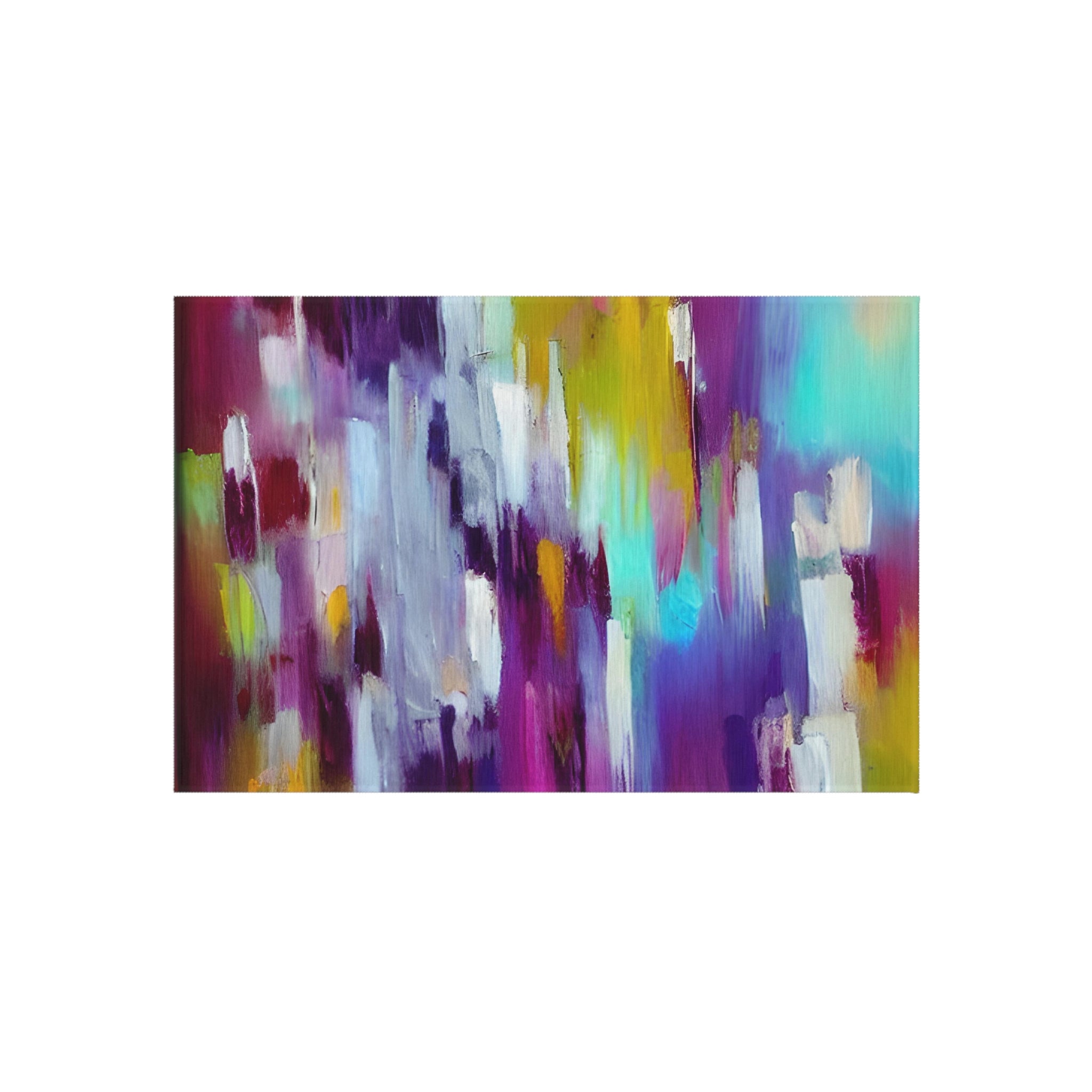 Abstract Outdoor Rug | Colorful Mauve Grey Pink Watercolor