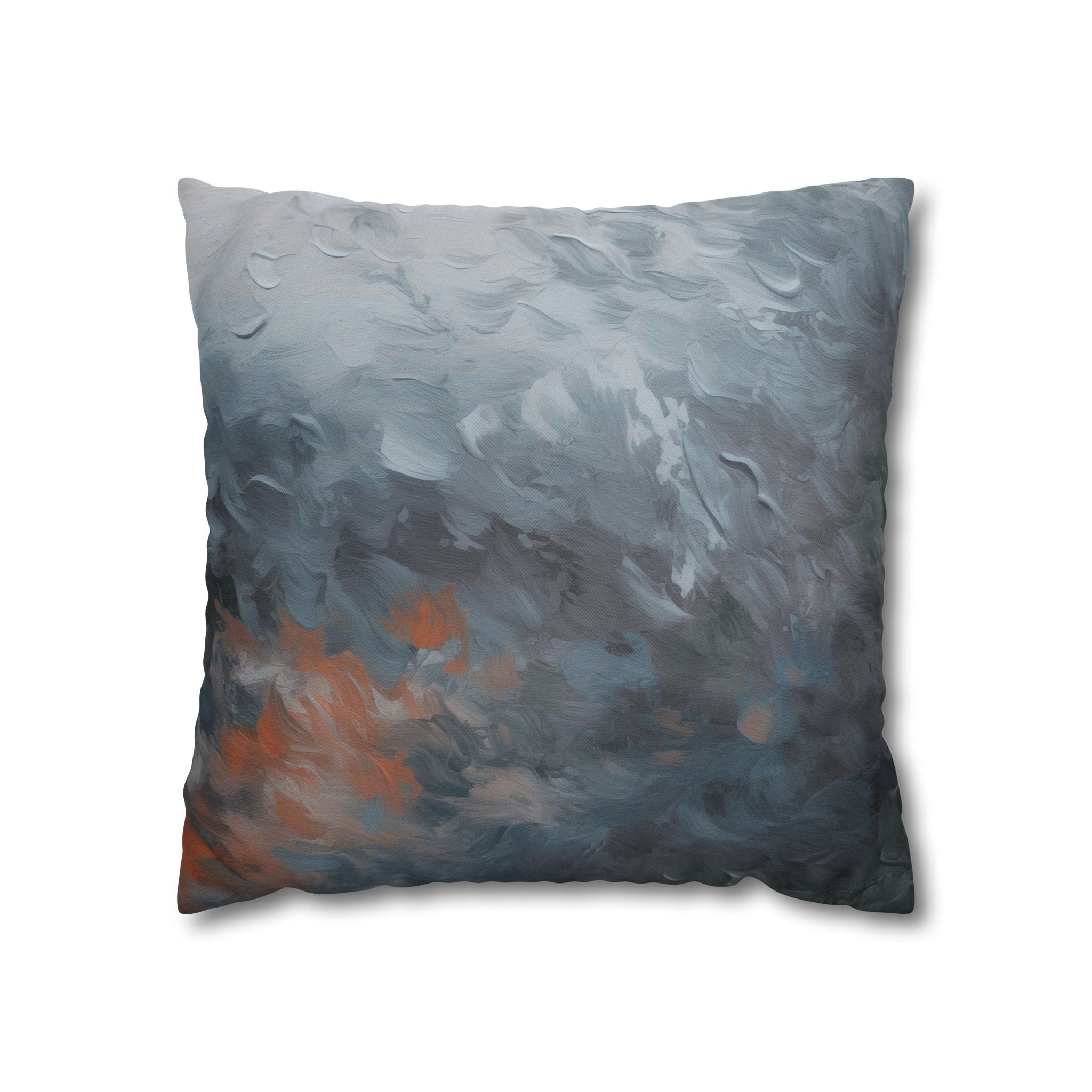 Abstract Pillow Cover | Navy Blue Grey Rust