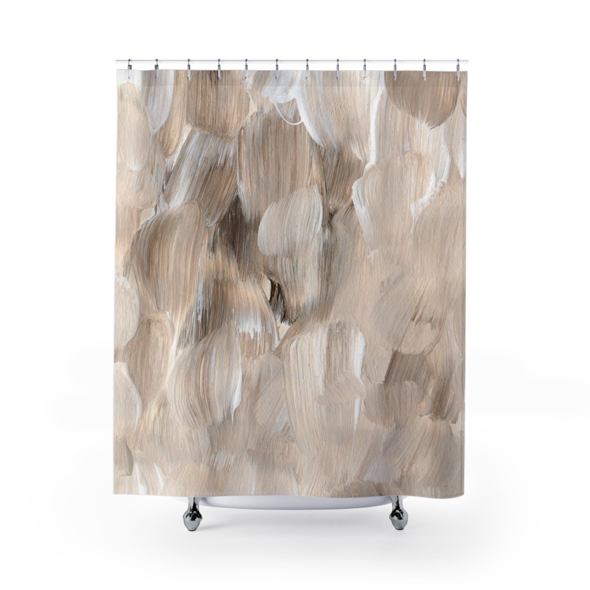 modern boho fabric shower curtain