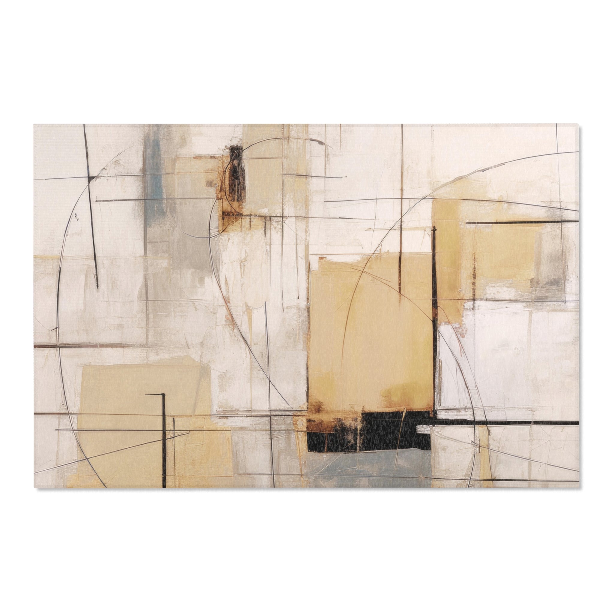 Modern Area Rug | Abstract Blush Pink, Beige