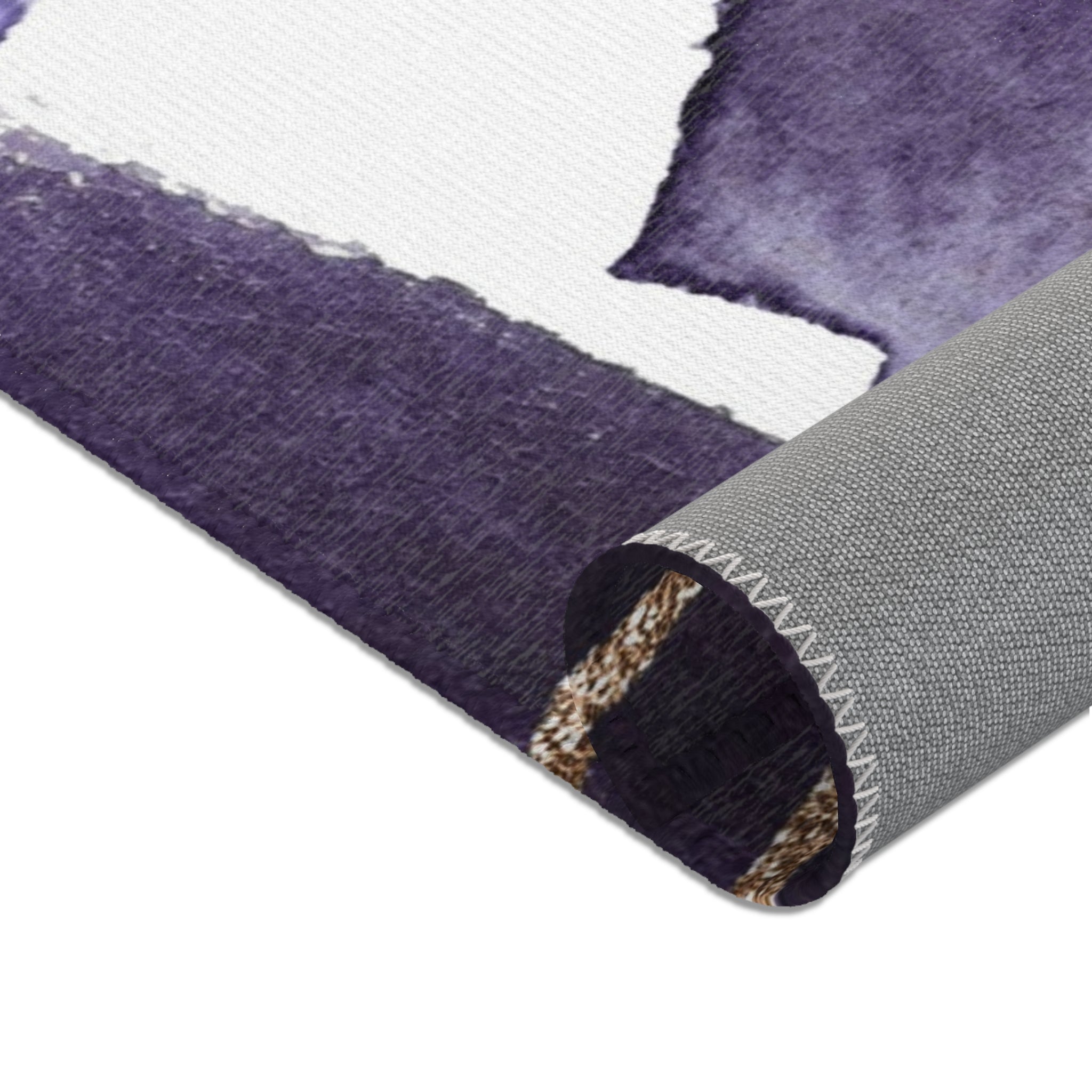Abstract Area Rug | Watercolor Lavender Purple White