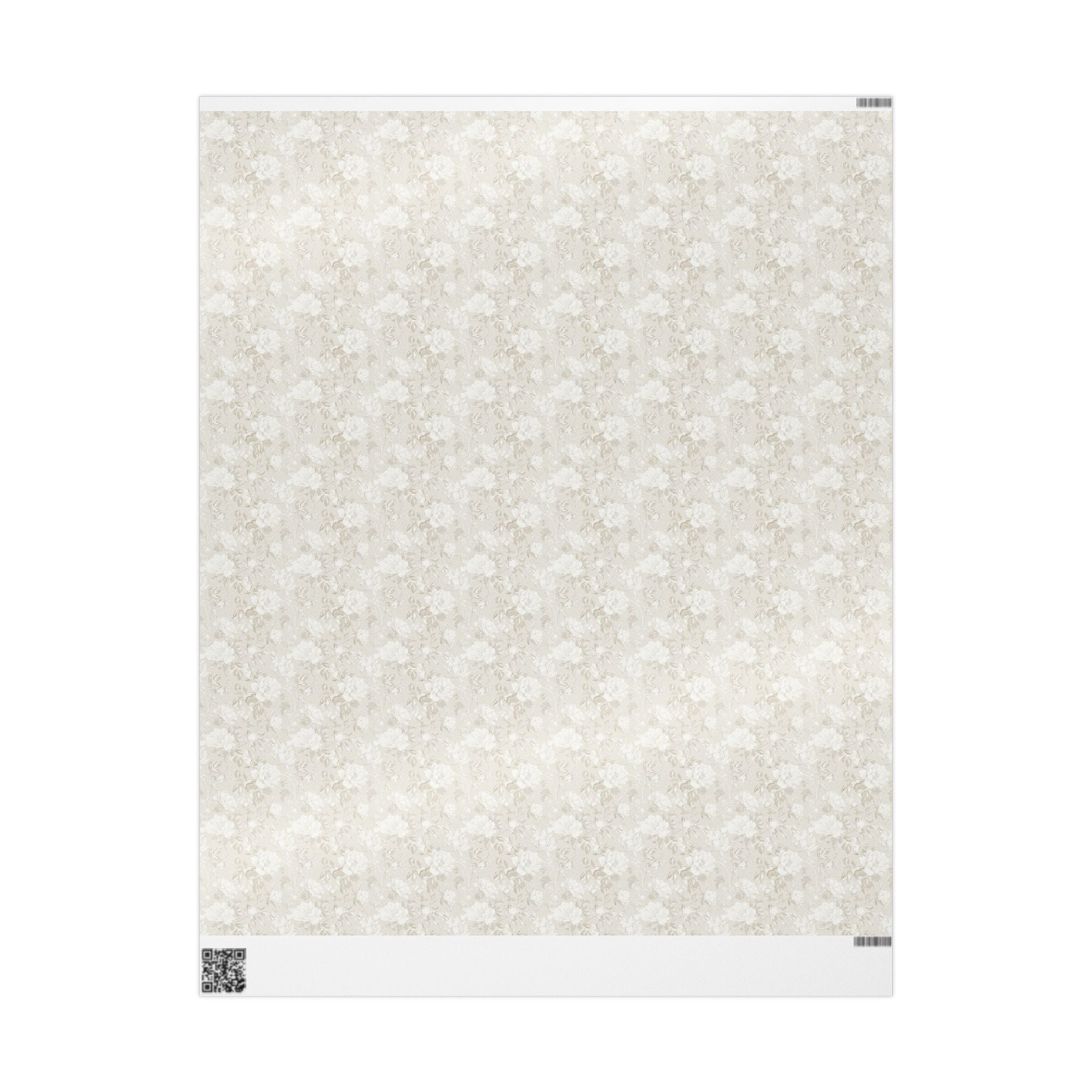 The image is a square with a repeating pattern of white flowers or leaves.