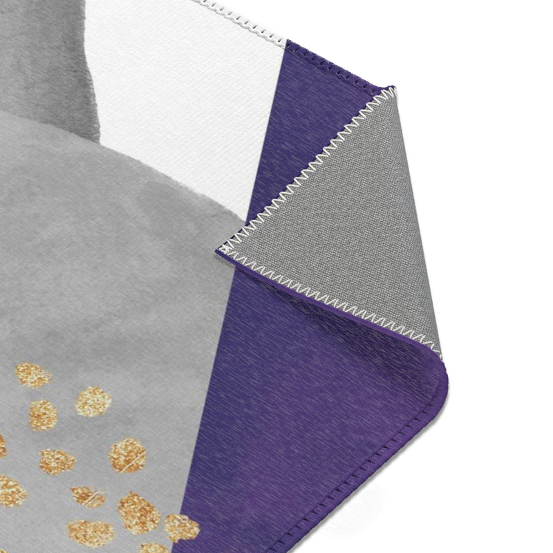 Abstract Large Area Rug | Modern Accent Rug, Purple Grey