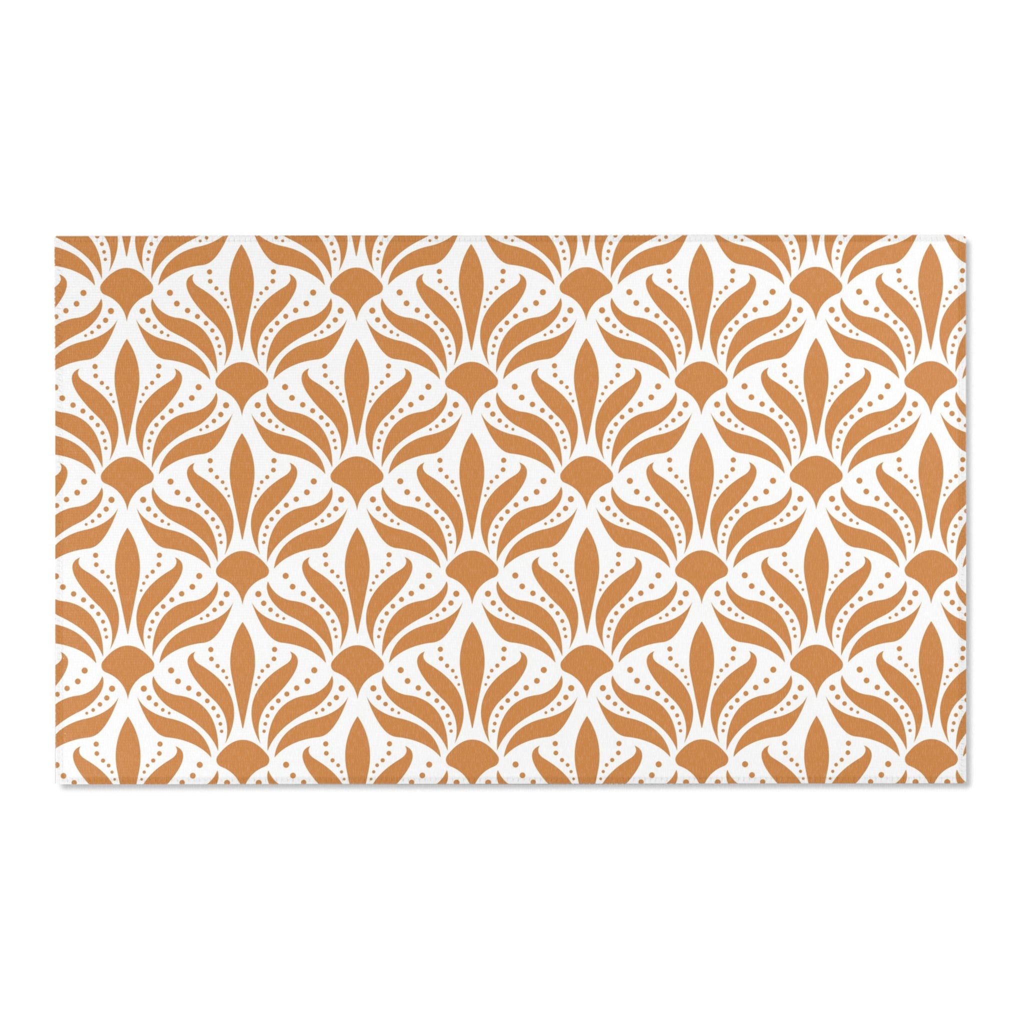 Art Deco Large Area Rug | Modern Rug, Terracotta White