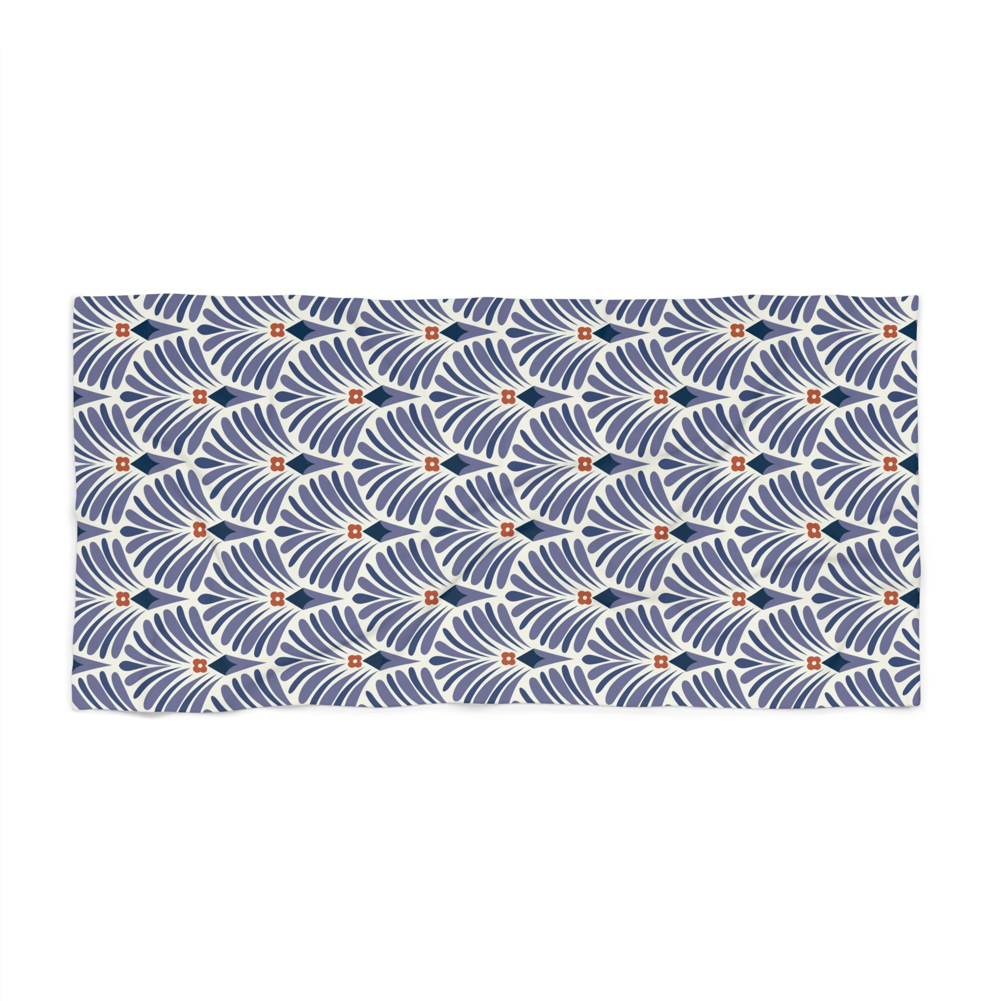 Bath, Beach Towel | Art Deco Lavender Purple Blue