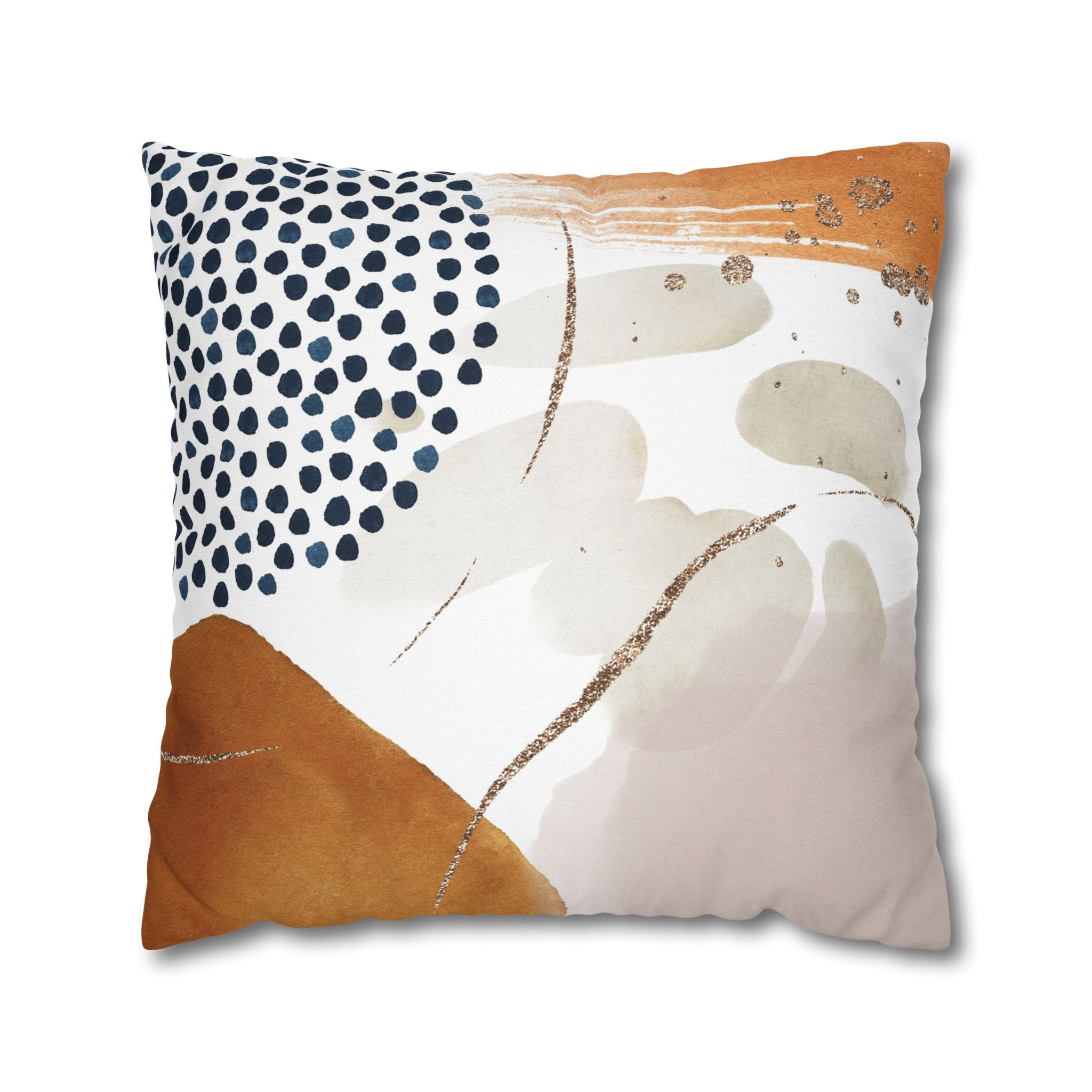 Abstract Throw Pillow Cover, Neutral Modern Organic Decor Cushion