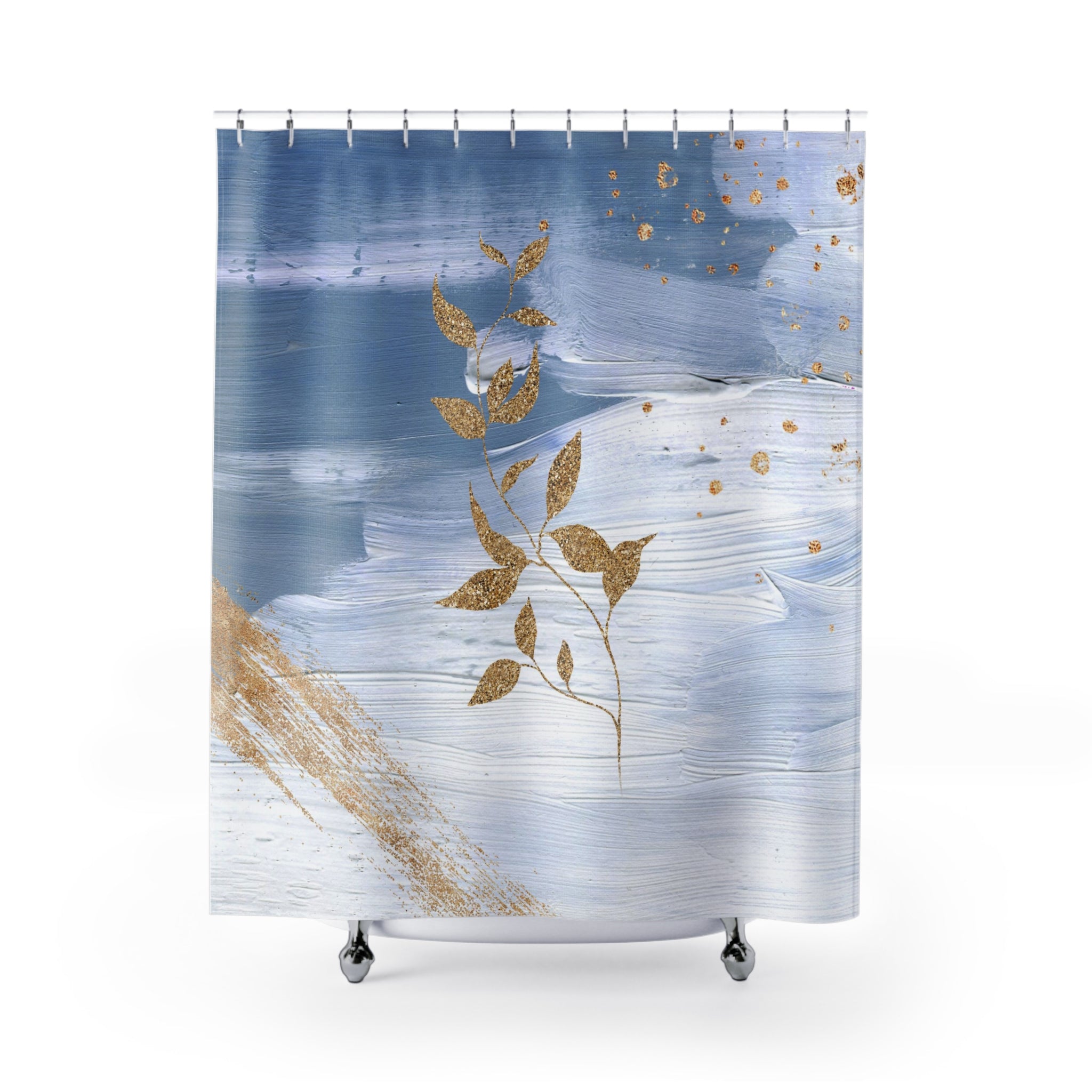 modern boho fabric shower curtain