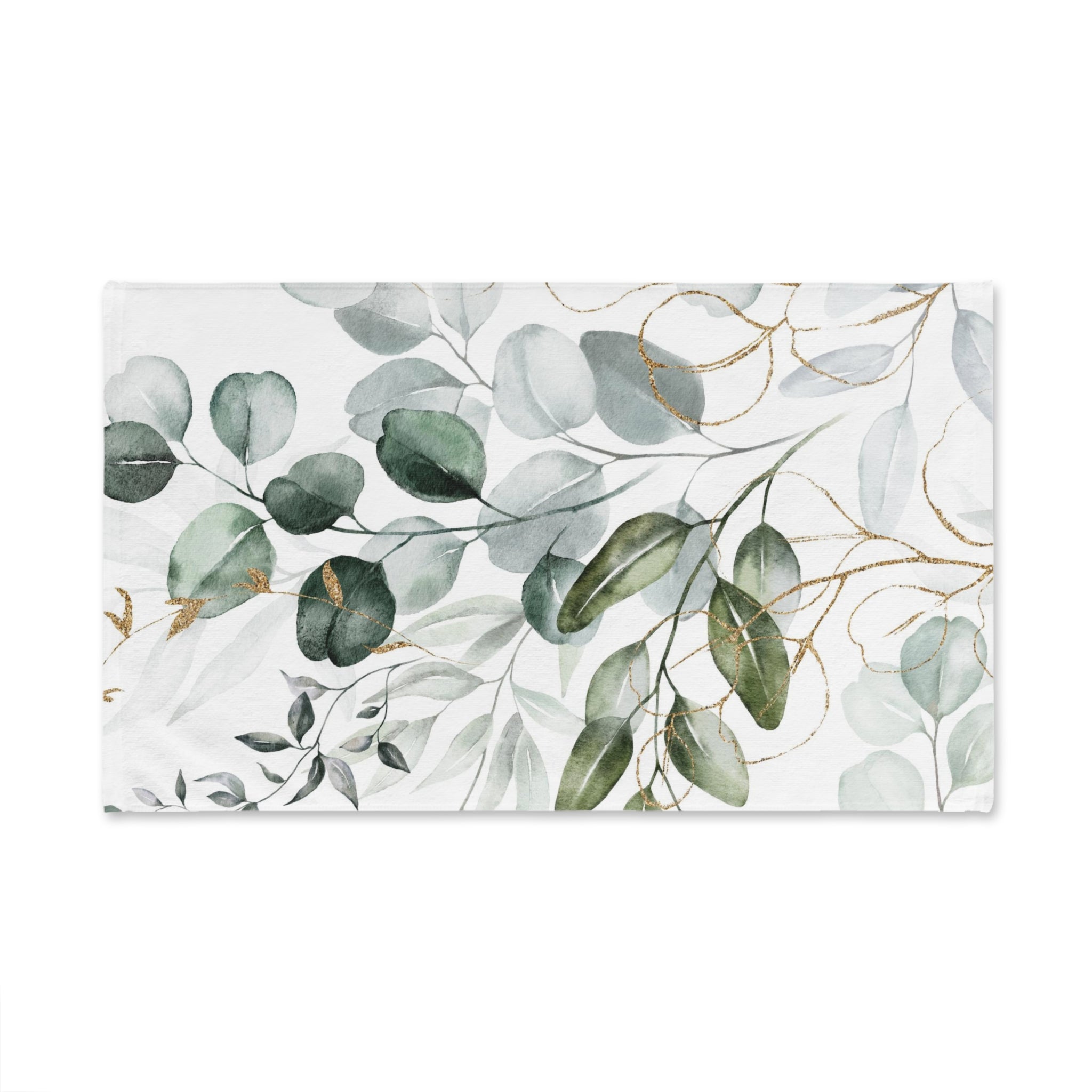 Floral Kitchen, Bath Hand Towel | Sage Green White