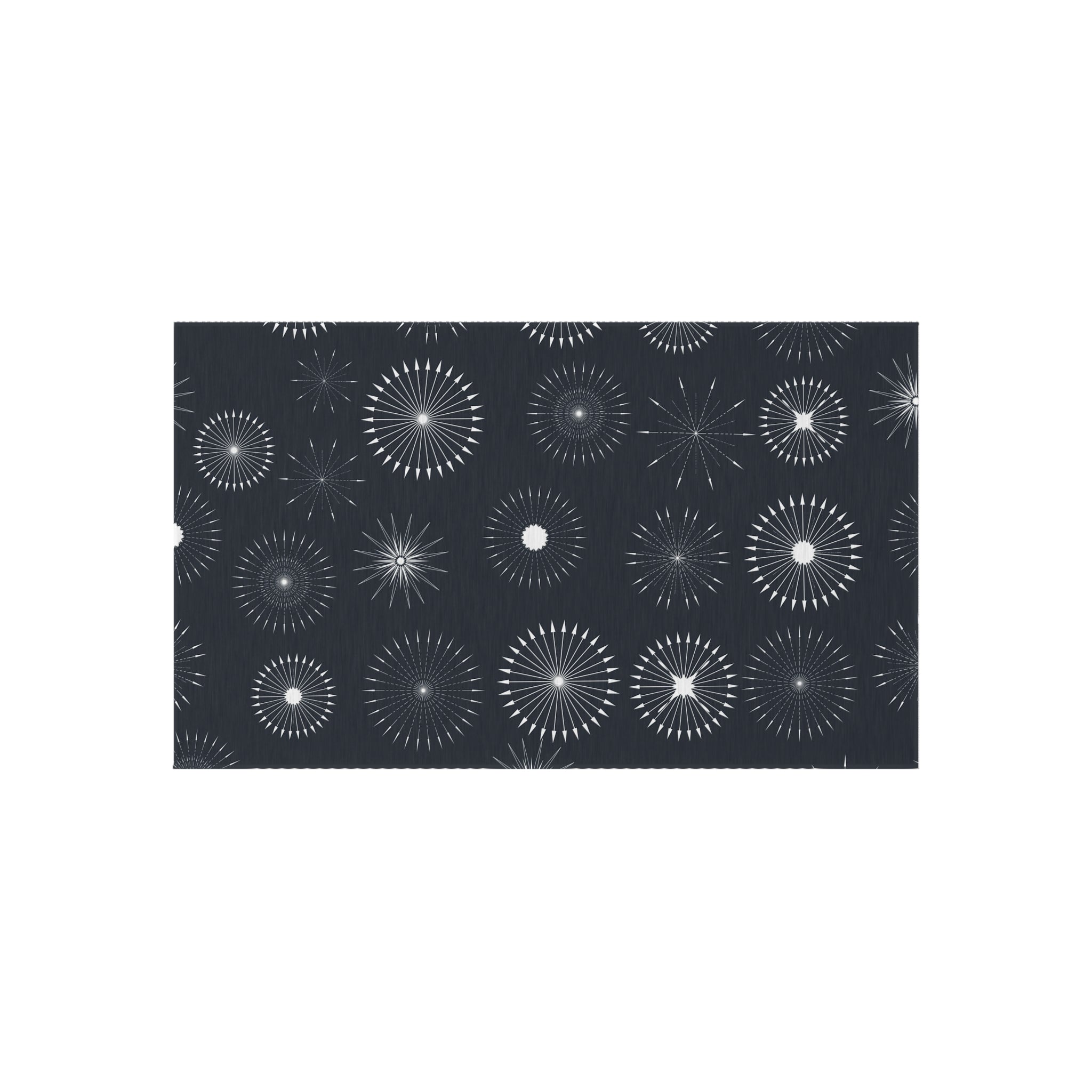 Abstract Outdoor Rug | Grey White Circles
